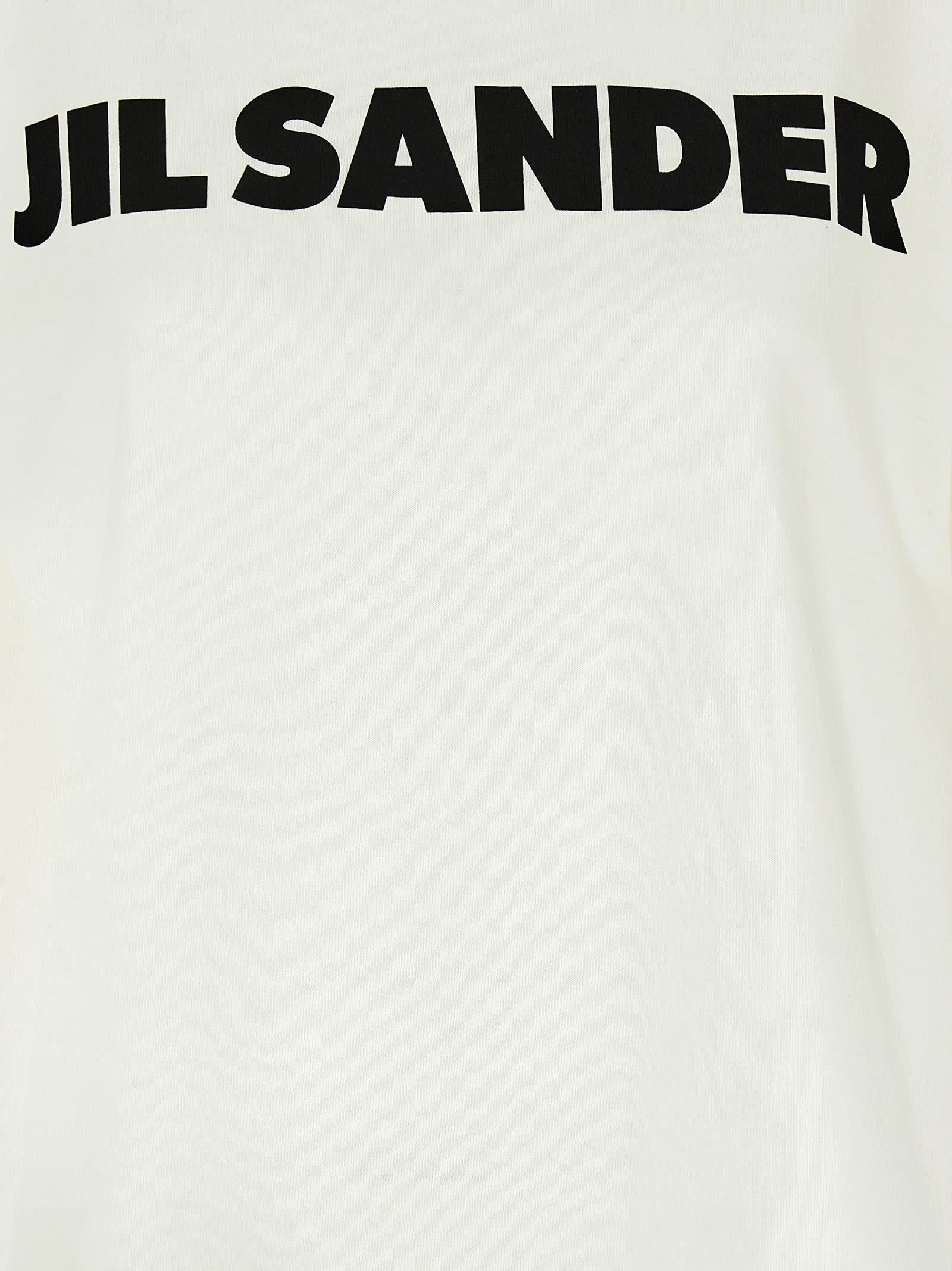 Jil Sander Logo Print T-Shirt in White | Lyst, image size:1600x2136
