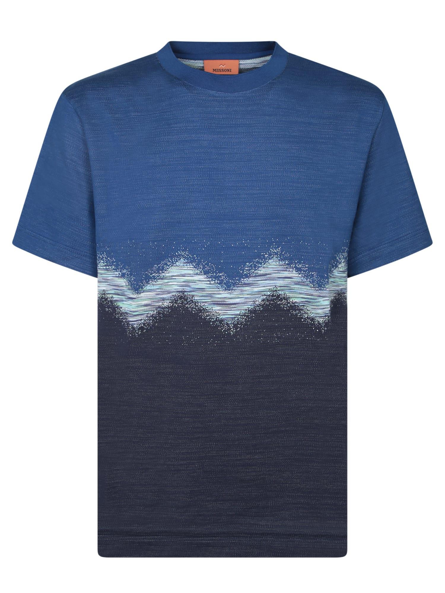 Tシャツ・カットソー MISSONI Men T Shirts US25SL02BK043Z S72JF BLUE Tシャツ・カットソー MISSONI Men T-shirt Blue US25SL02BK043Z