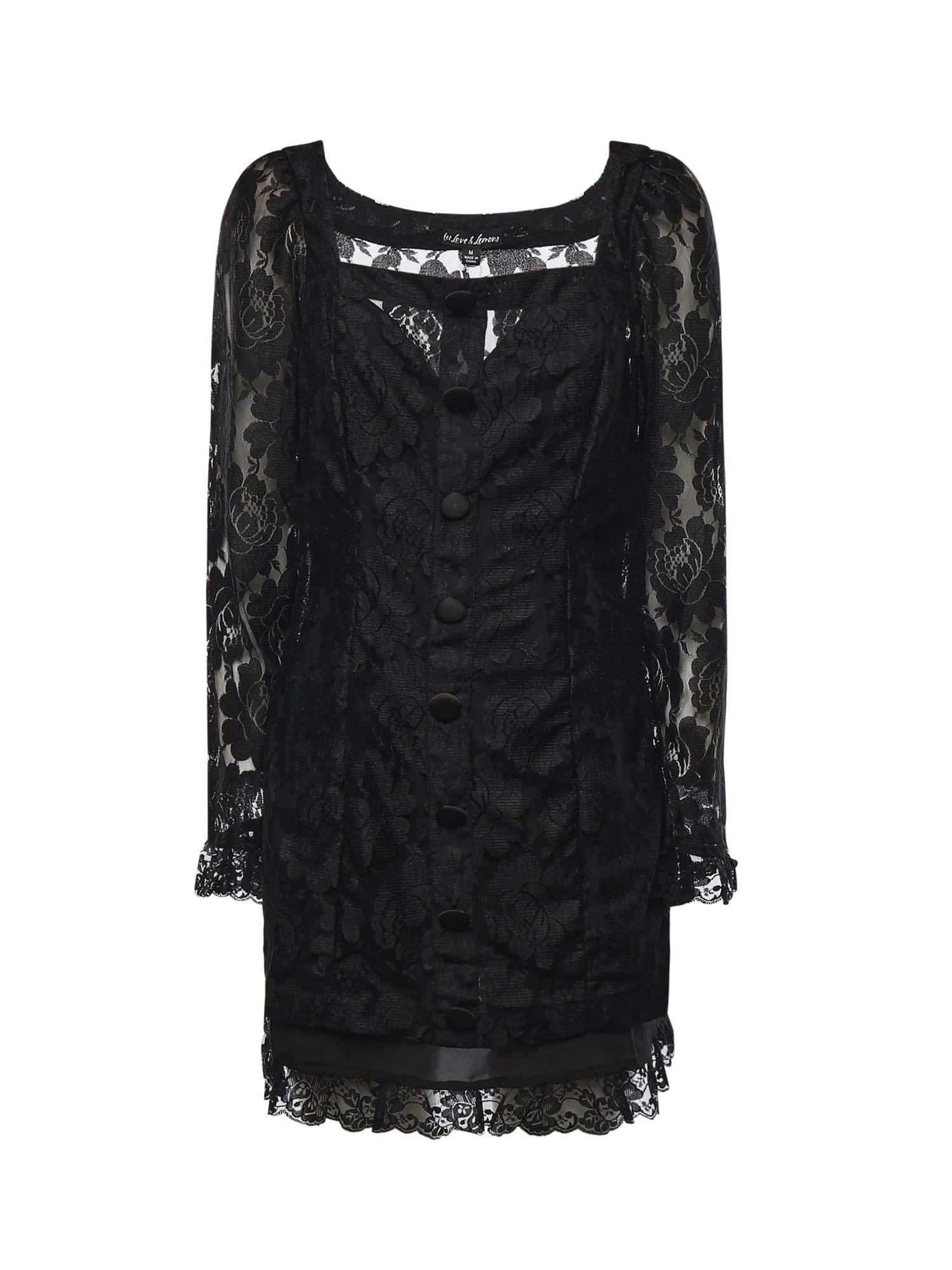 knee length dresses for ladies FOR LOVE & LEMONS-BRIGHT LIGHTS LONG SLEEVE MINI DRESS – Vicky and Lucas main image 1