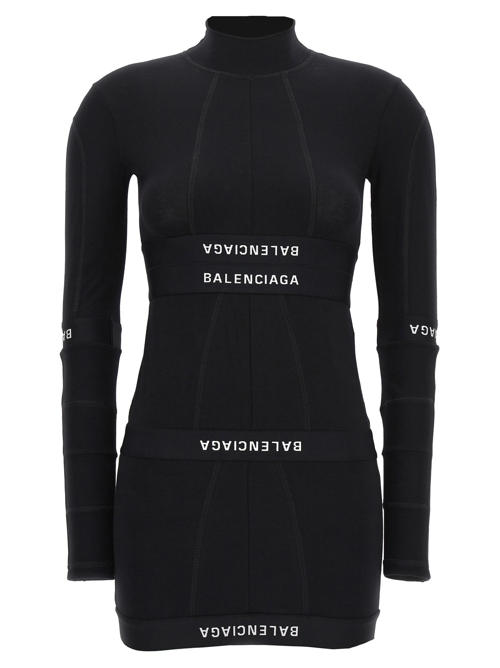 Balenciaga Patch Brief Dresses in Black | Lyst