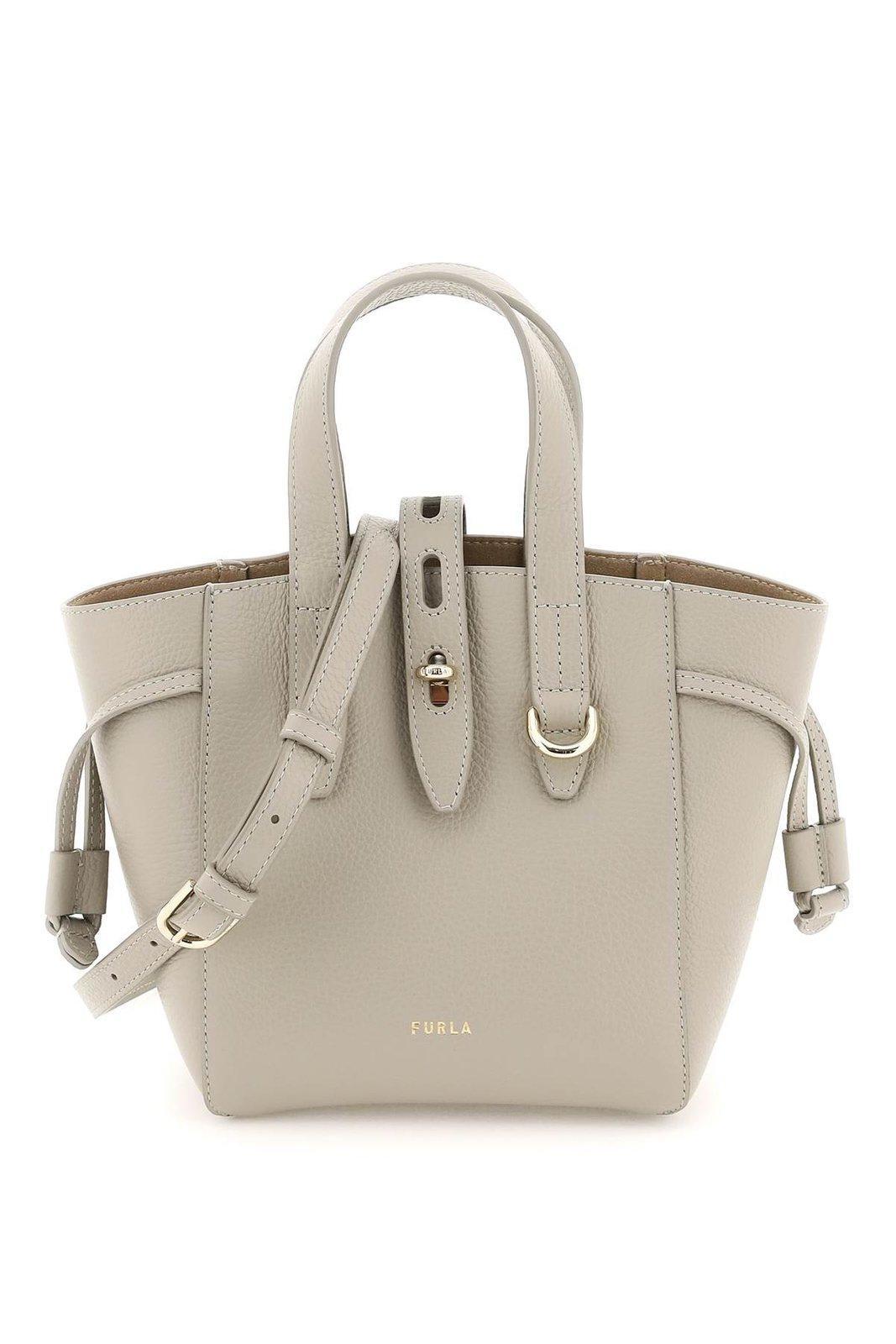 Furla medium Net leather bag - Black