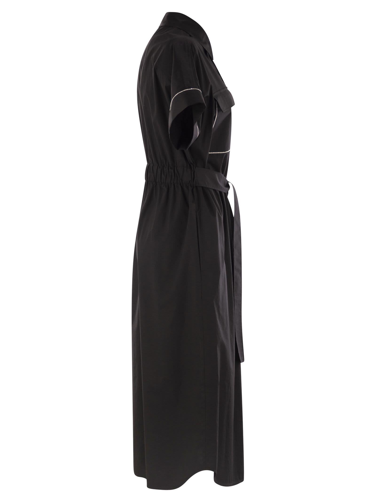 パーティードレス PESERICO Light stretch cotton satin chemisier dress Peserico Light Stretch Cotton Satin Chemisier Dress