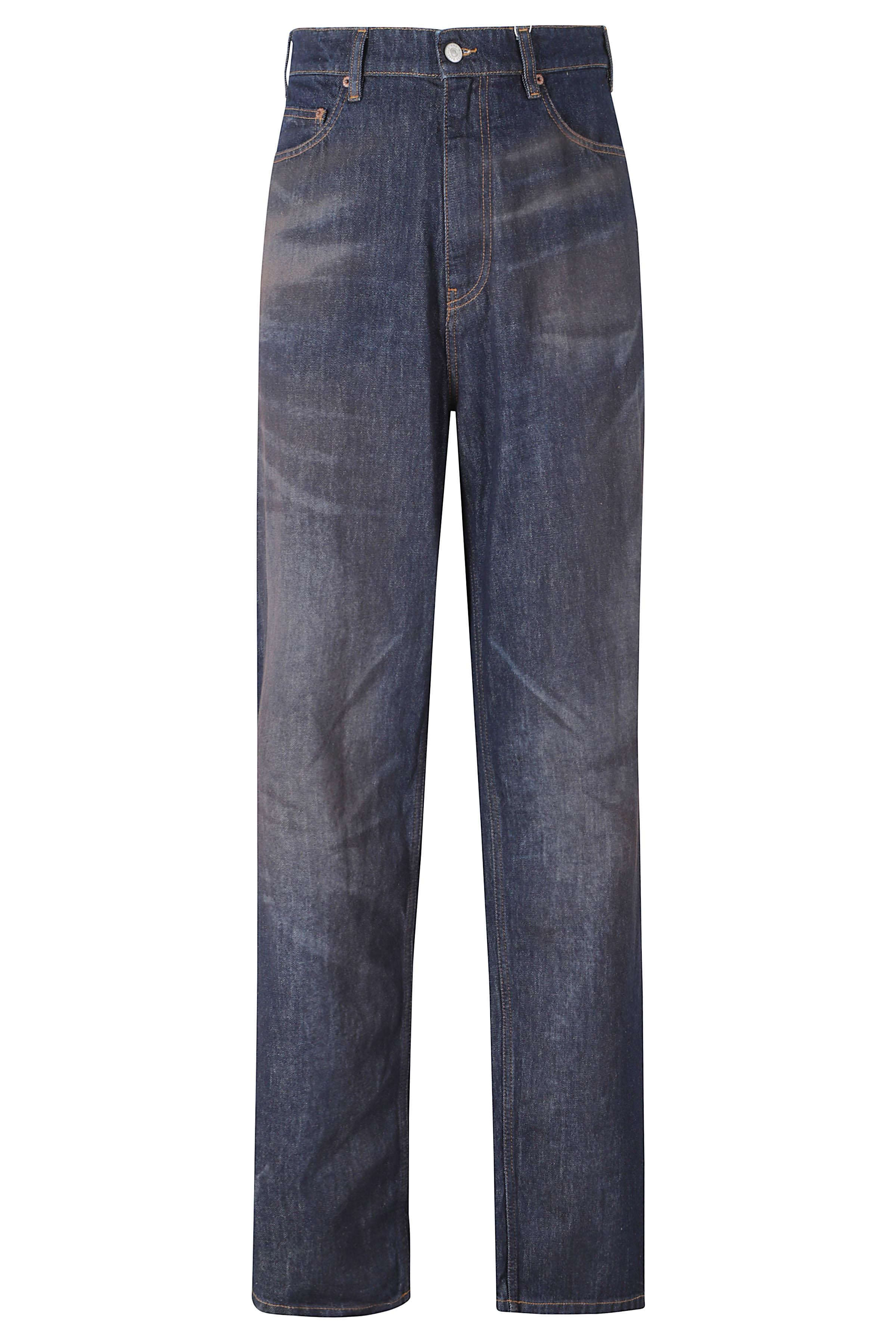 MM6 by Maison Margiela Pantalone 5 Tasche Cotone Jean in Blue for