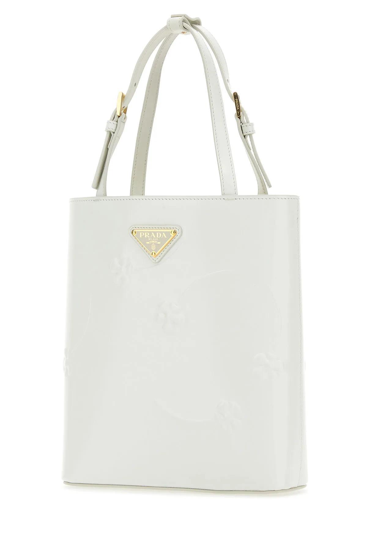 Prada white tote bag sale