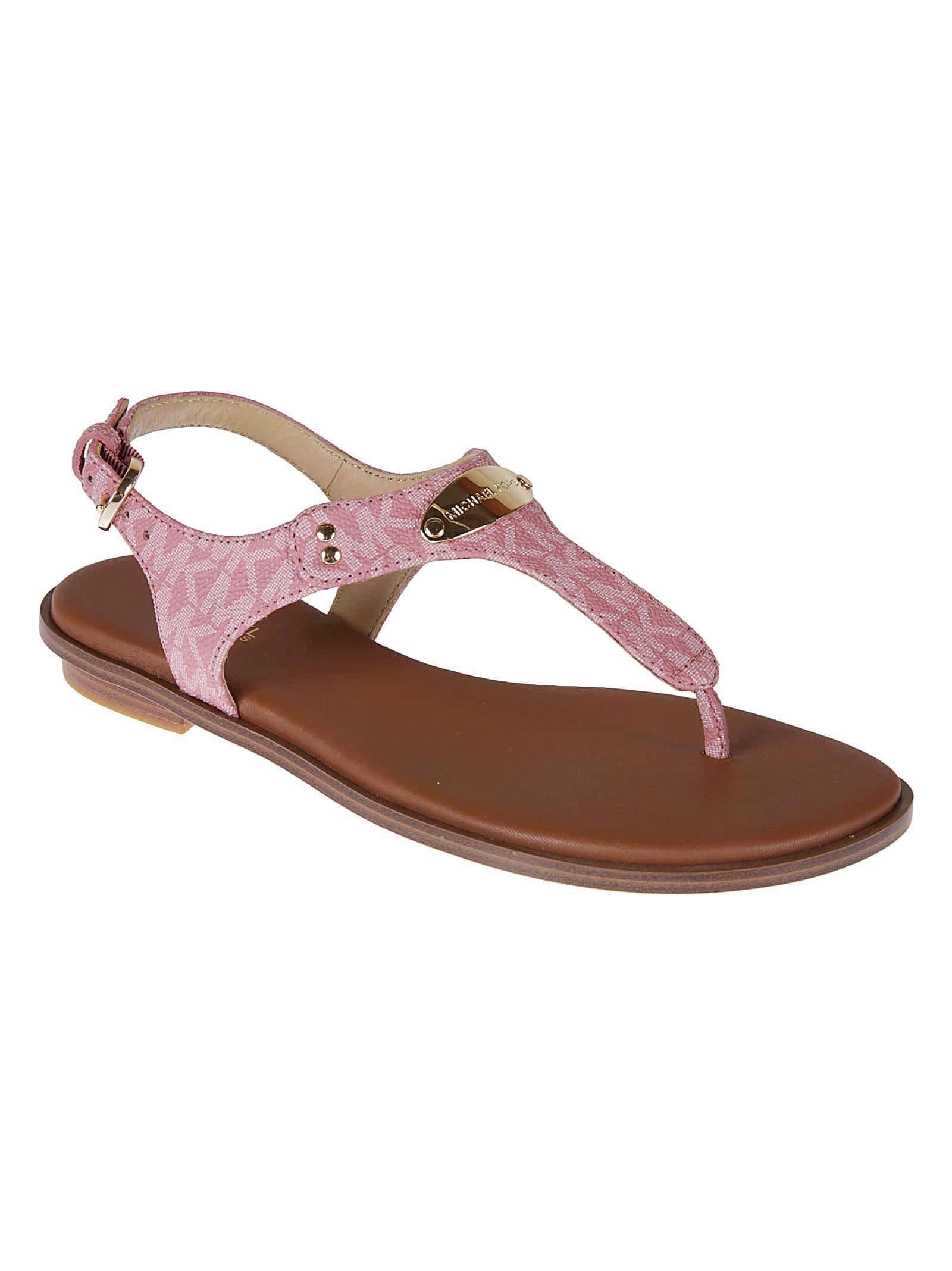 Michael Kors Mk Plate Thong Sandals in Pink | Lyst