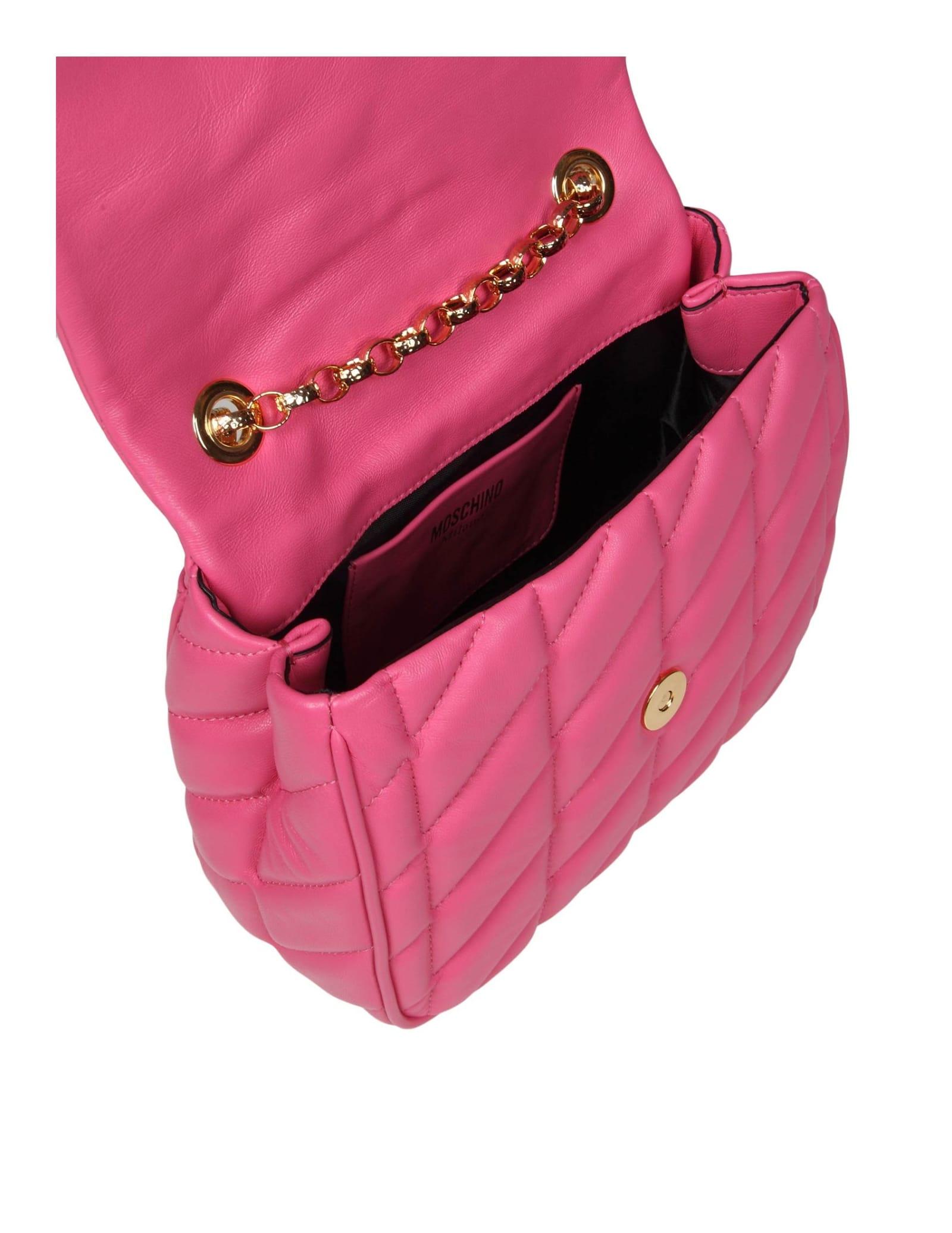 Moschino Camera Bag Double Smile Quilted in Pink Lyst