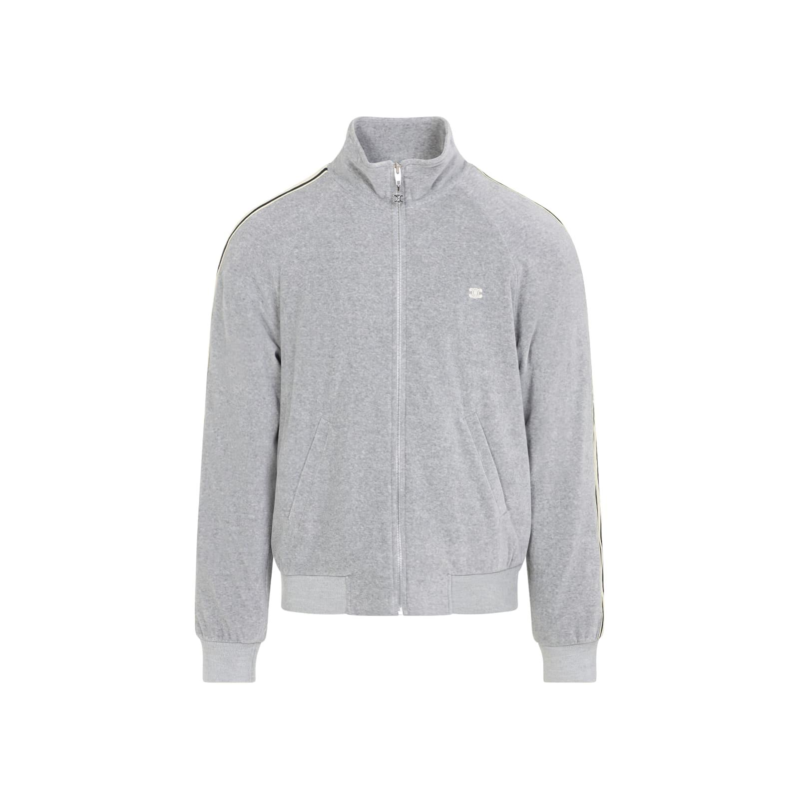CELINE グレー パターン ジップアップジャケット Celine Tracksuit Jacket in Gray for Men | Lyst