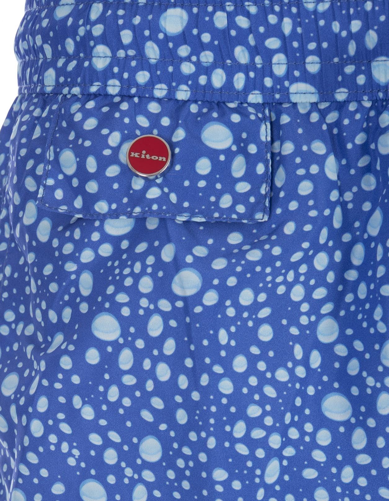 Kiton polka-dot print swimsuit - Blue