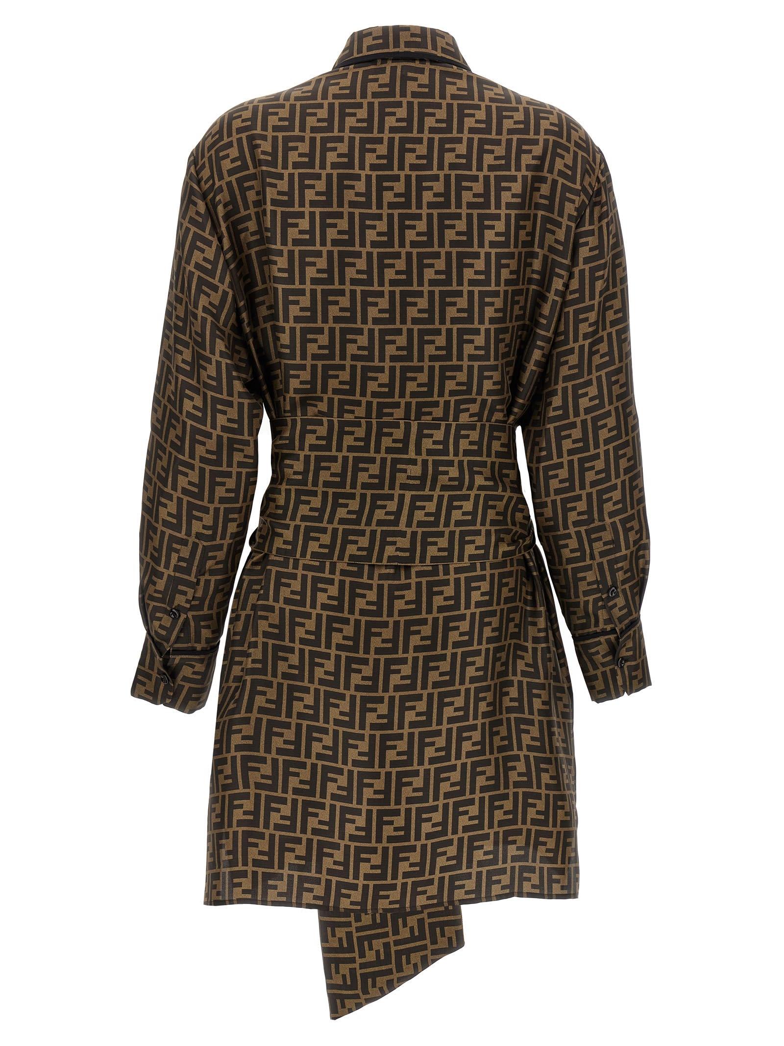f&f shirt dress FENDI Chambray Shirt Dress