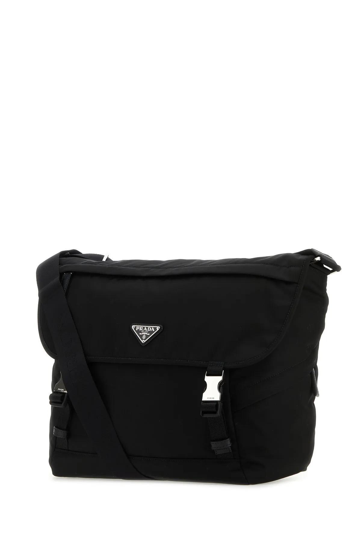 Prada Re-nylon Messenger Bag in Black for Men | Lyst