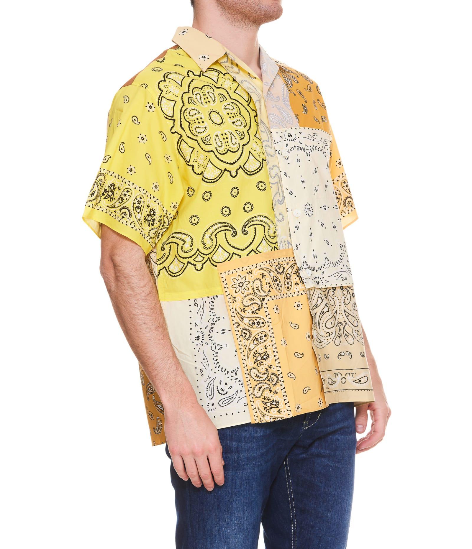KENZO Cotton Bandana Shirt in Yellow 
