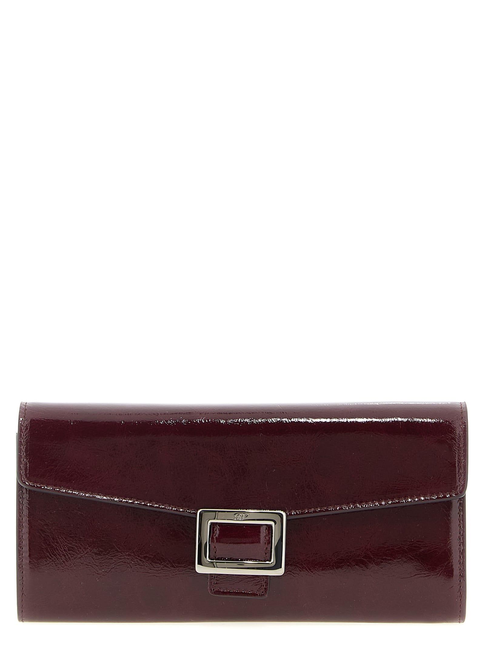 折りたたみ財布 ROGER VIVIER Belle vivier roger vivier leather wallet Belle Vivier Wallet in leather Silver Woman