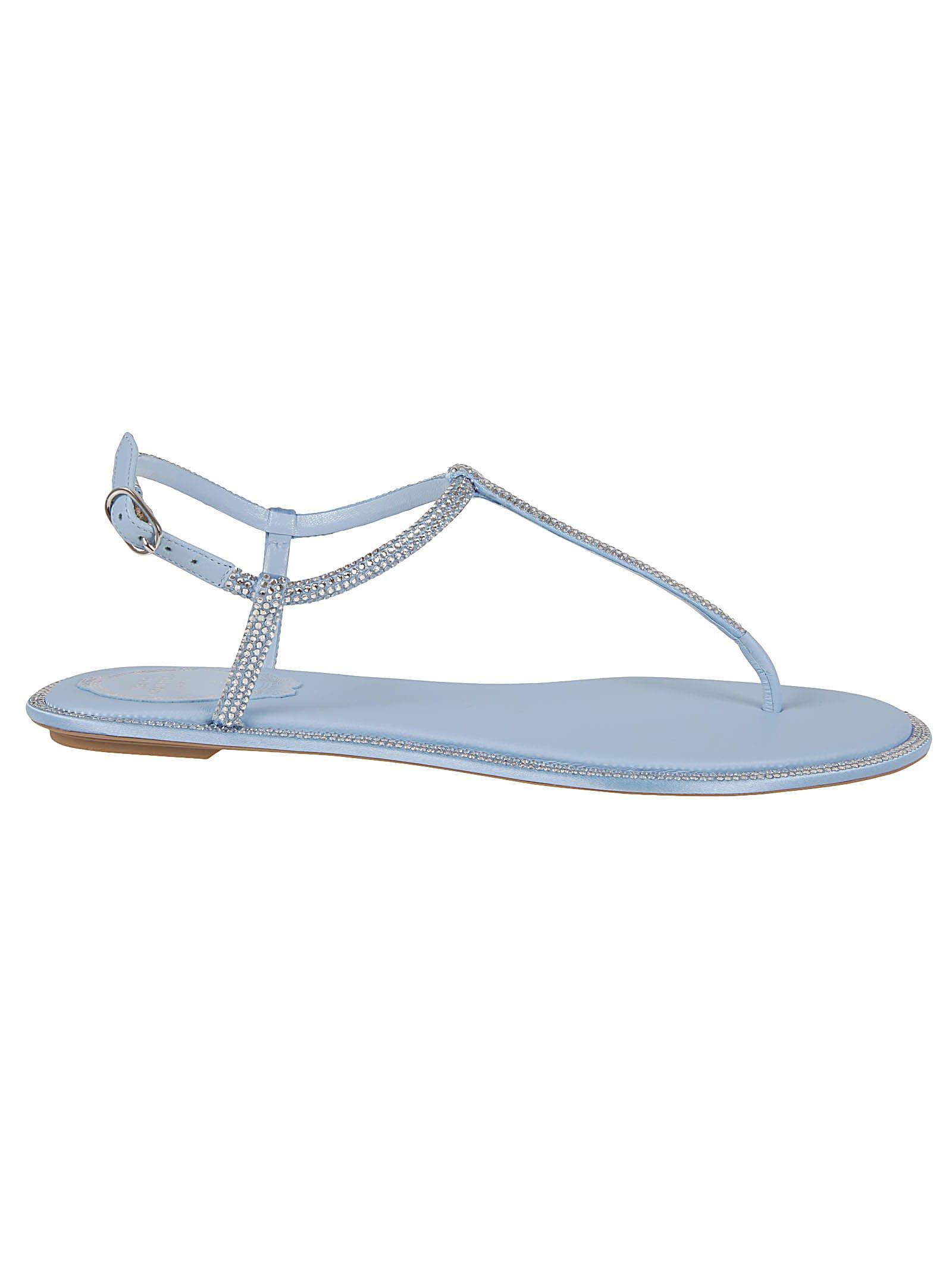 Rene Caovilla Diana Flat Thong in Blue Lyst UK