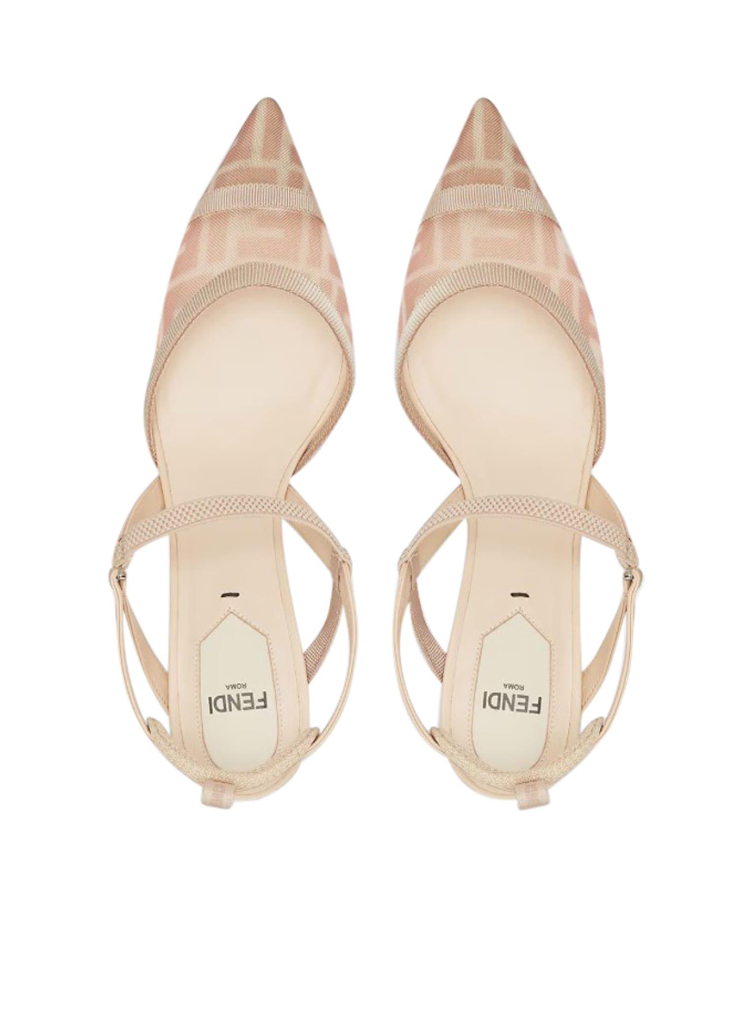 フェンディ 'Colibri Lite' スリングバック Colibrì Lite Fabric Pink | Fendi