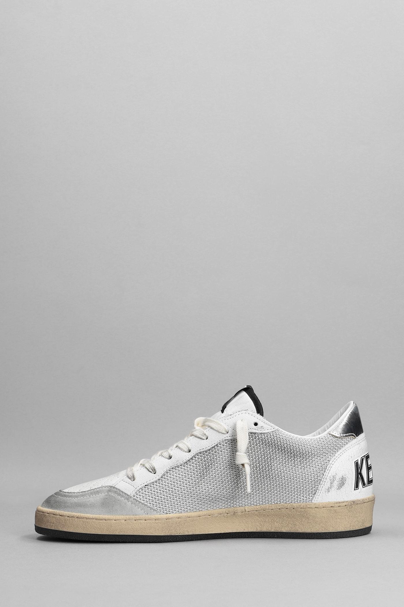 Golden Goose Ball Star Sneakers In White Leather And Fabric for Men | Lyst