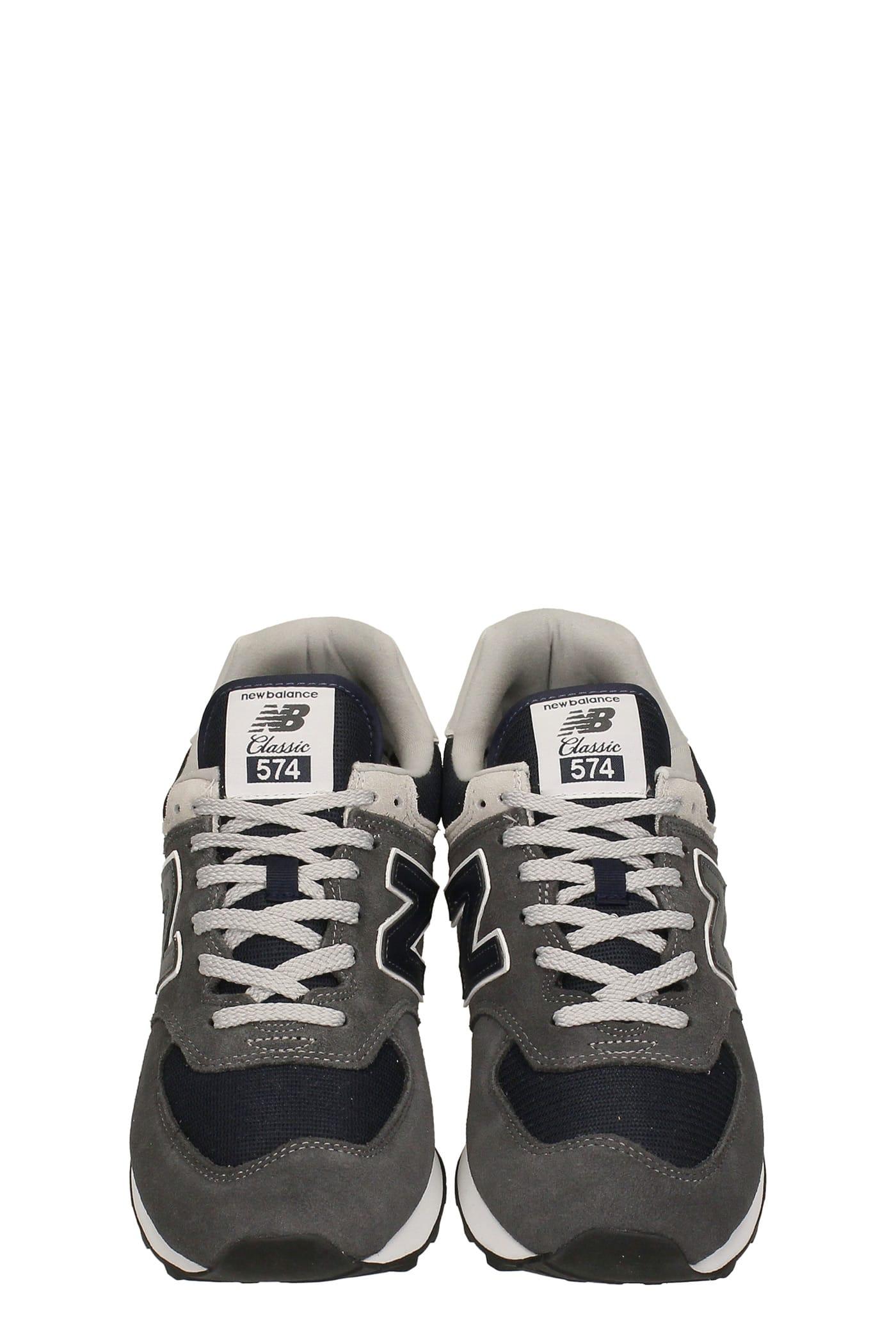 New Balance 574 Sneakers In Suede And Fabric in Grey (Black) for Men - Save  54% | Lyst