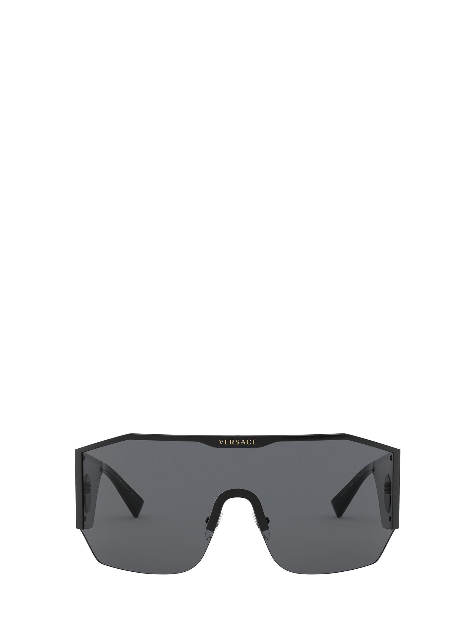 Versace Eyewear Ve2220 Black Sunglasses in Gray for Men Lyst