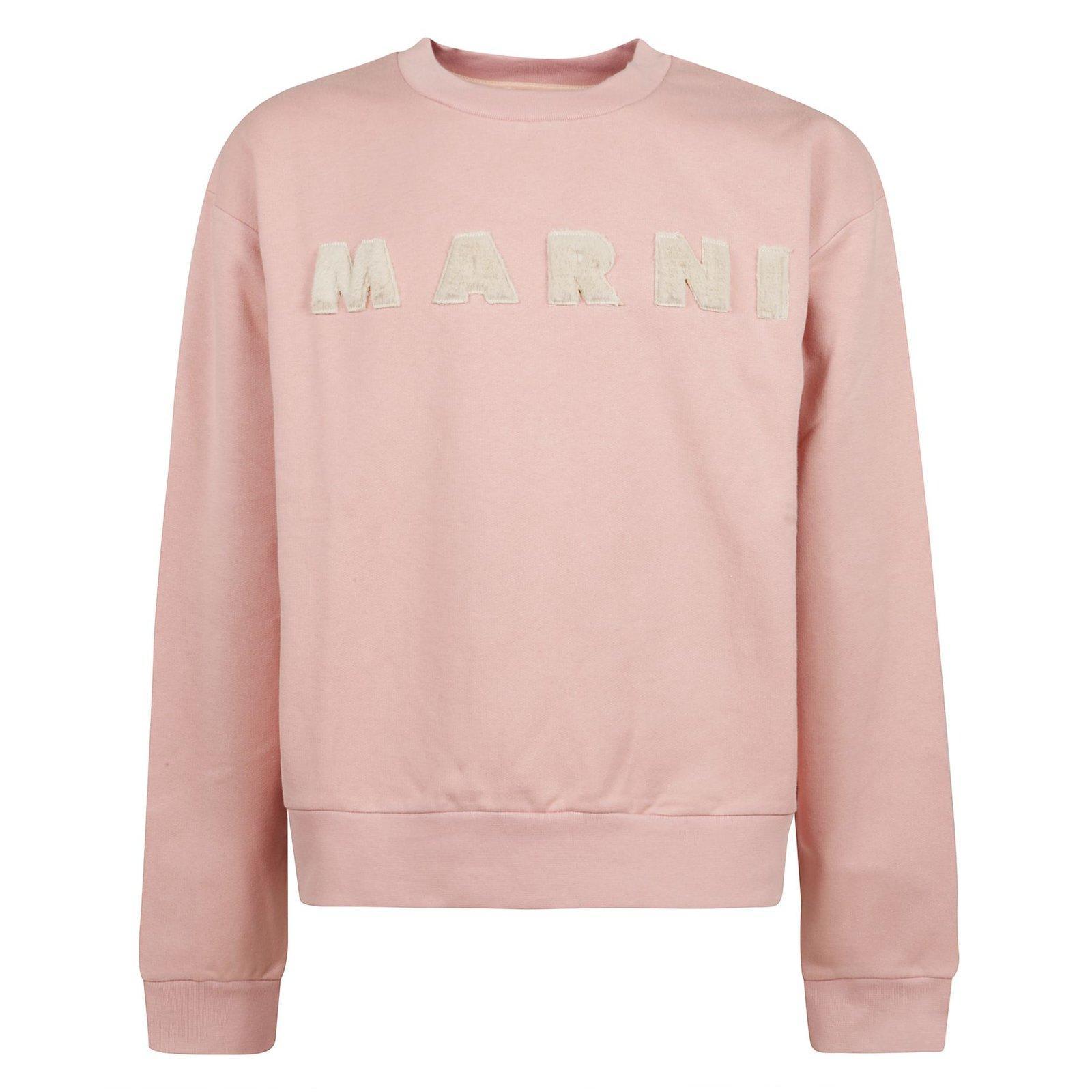 Marni Logo Sweatshirt in Pink for Men Lyst UK