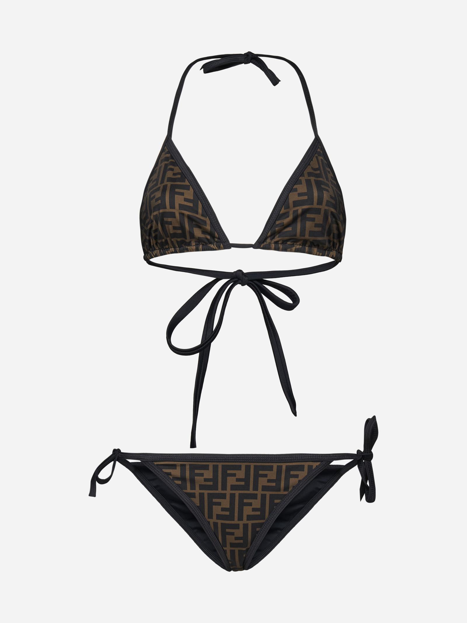 【関税＆送料込み】Fendi Micro Patchwork Bikini Top Fendi Bikinis for Women | Online Sale up to 58% off | Lyst