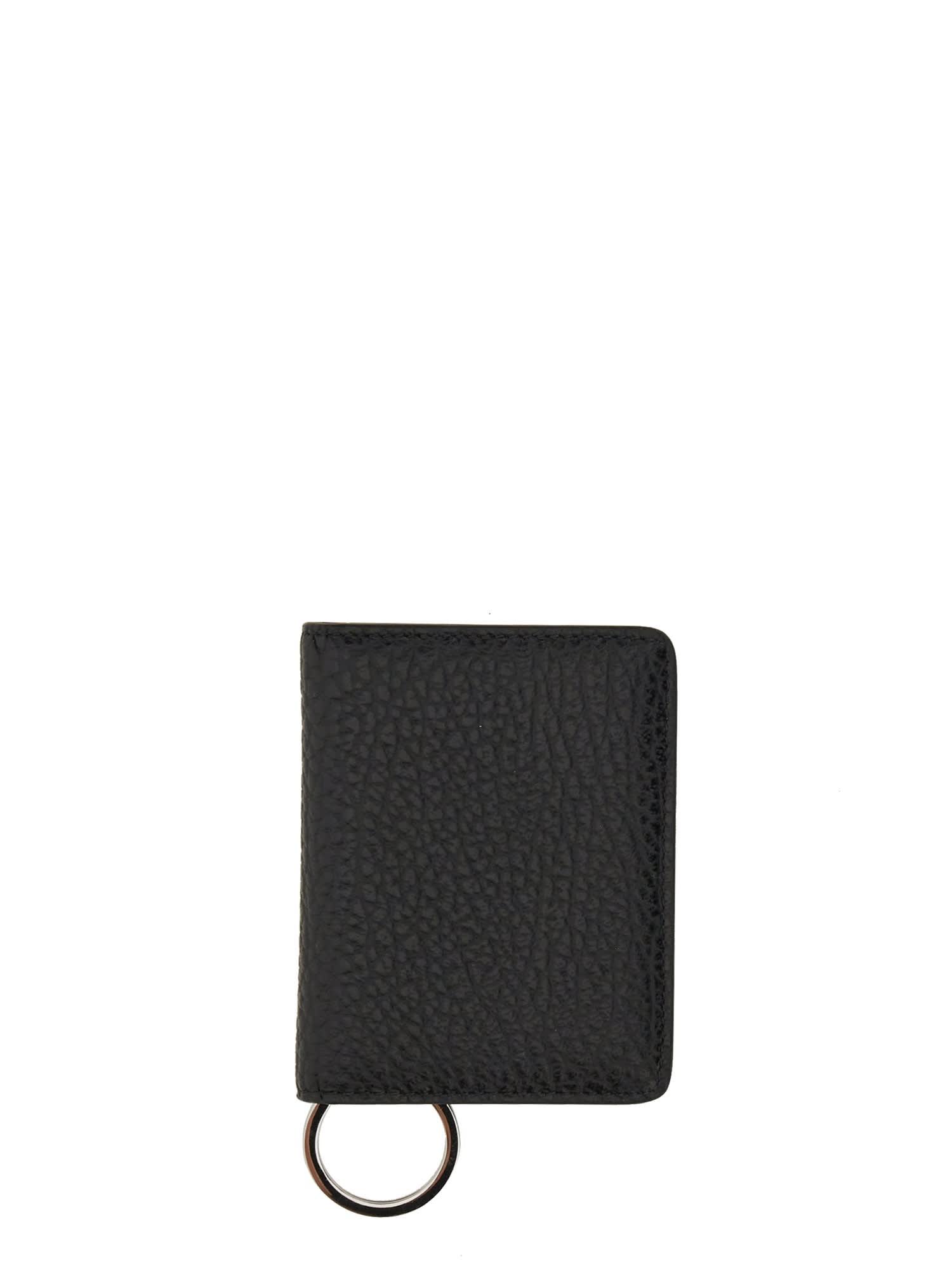 Maison Margiela Bifold Wallet With Key Ring in Black | Lyst