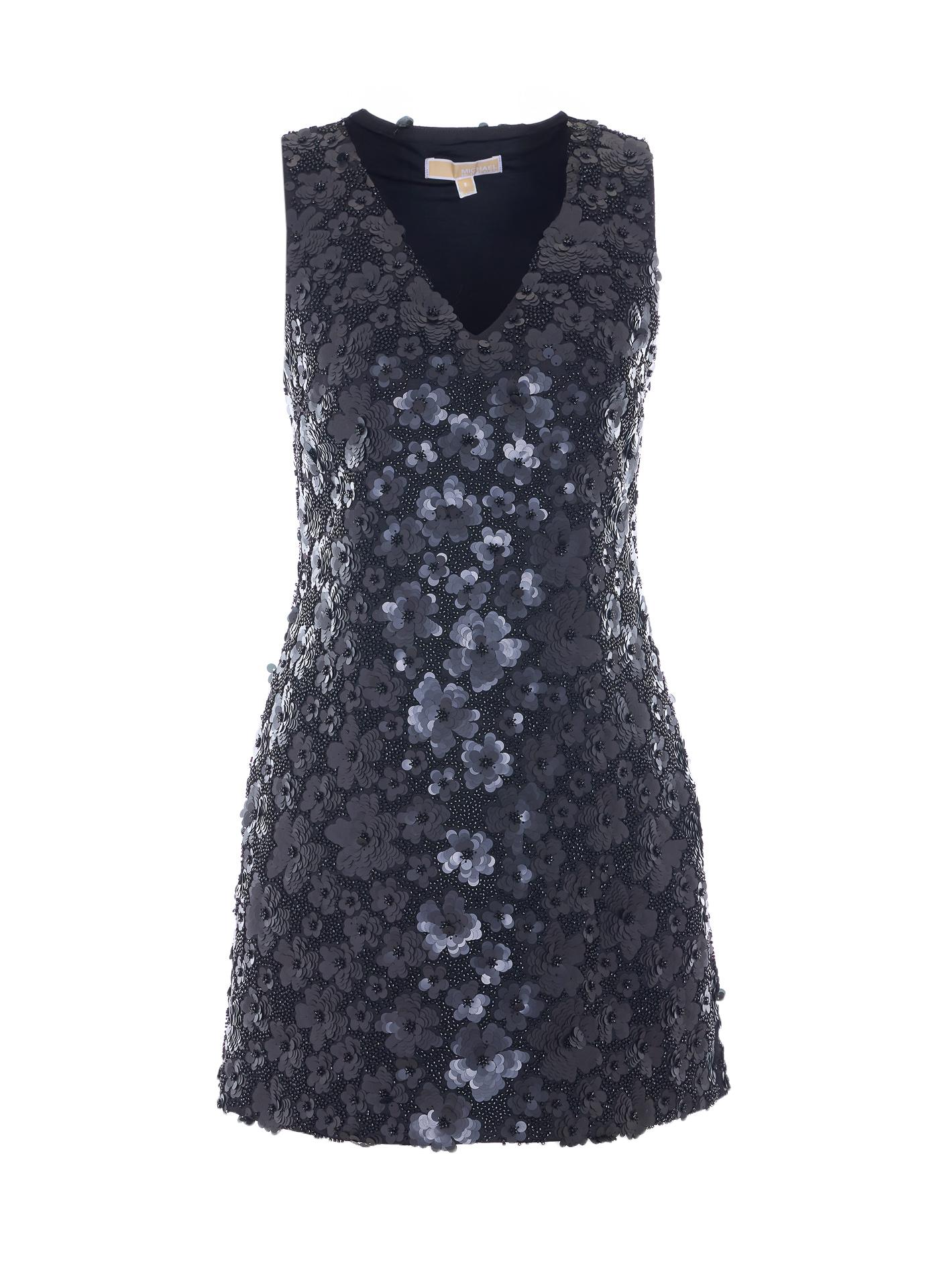sachin and babi light blue dress Michael Kors Collection Flutter-Sleeve Wrapped Jersey Dress, Black, Women's, 6 main image 1