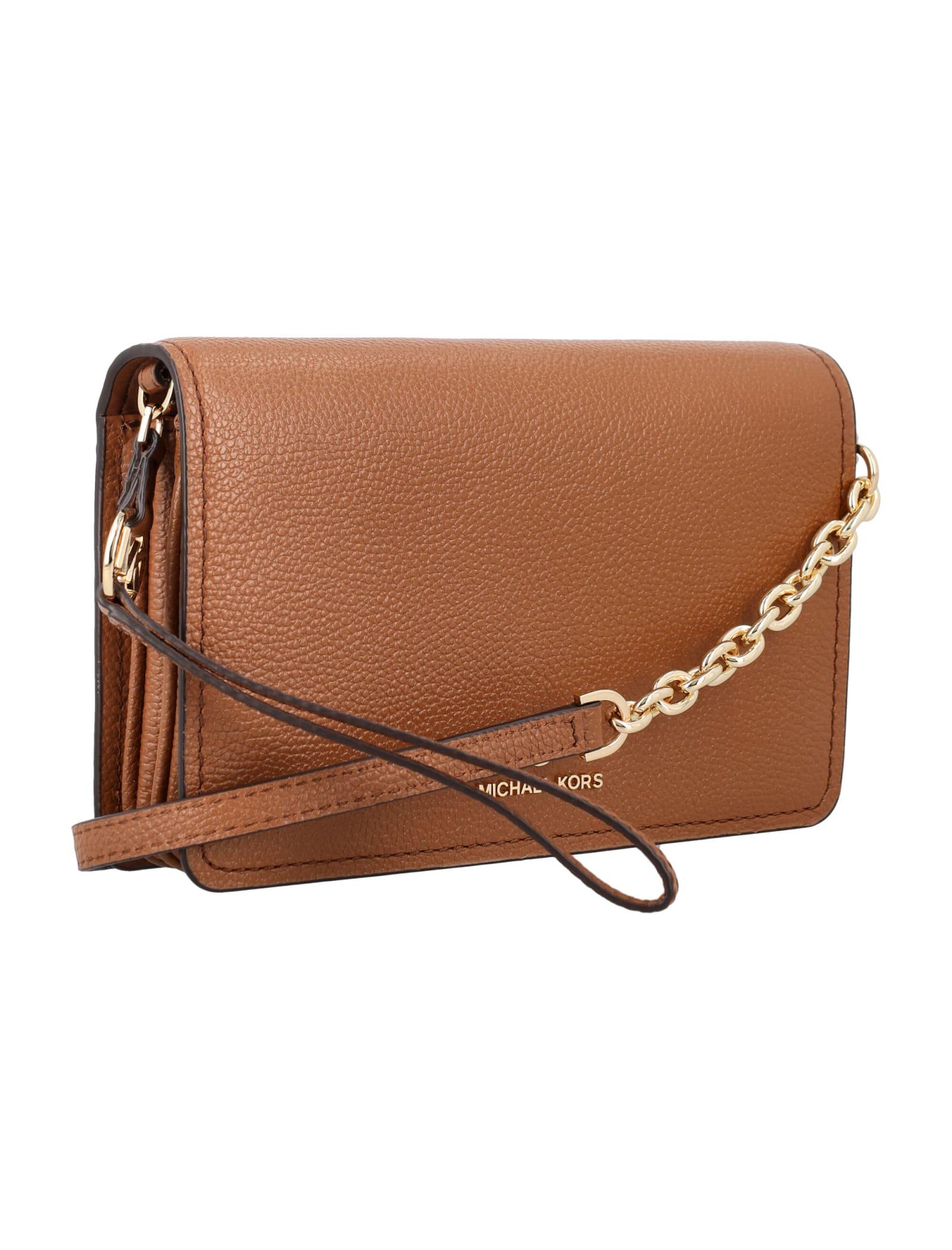 Jet Set Large Pebbled Leather Crossbody Bag