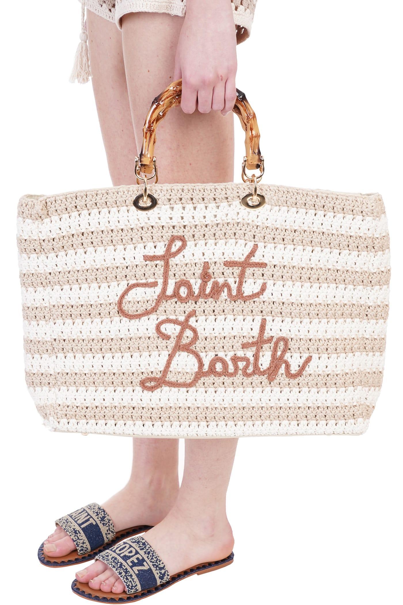 Mc2 Saint Barth Victoria Crochet Tote In Polyester in Natural | Lyst