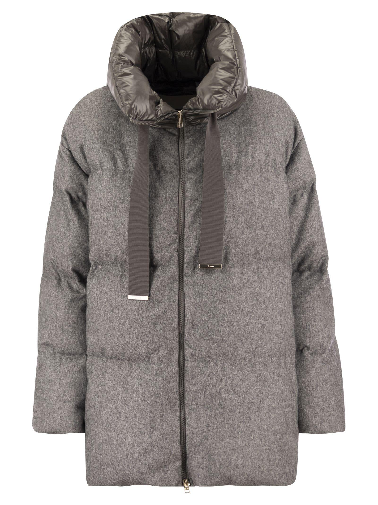 Cashmere Herno Long Down Coat Herno Silk And Cashmere Down Jacket