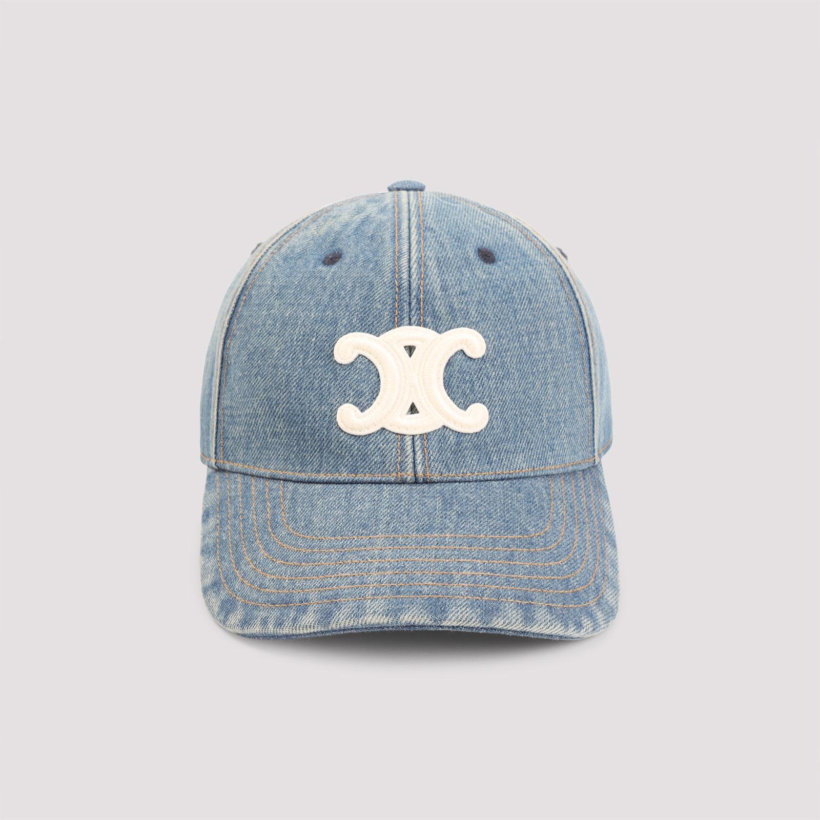 Celine Triomphe Logo-Appliquãd Baseball Cap in Blue for Men  display picture 3