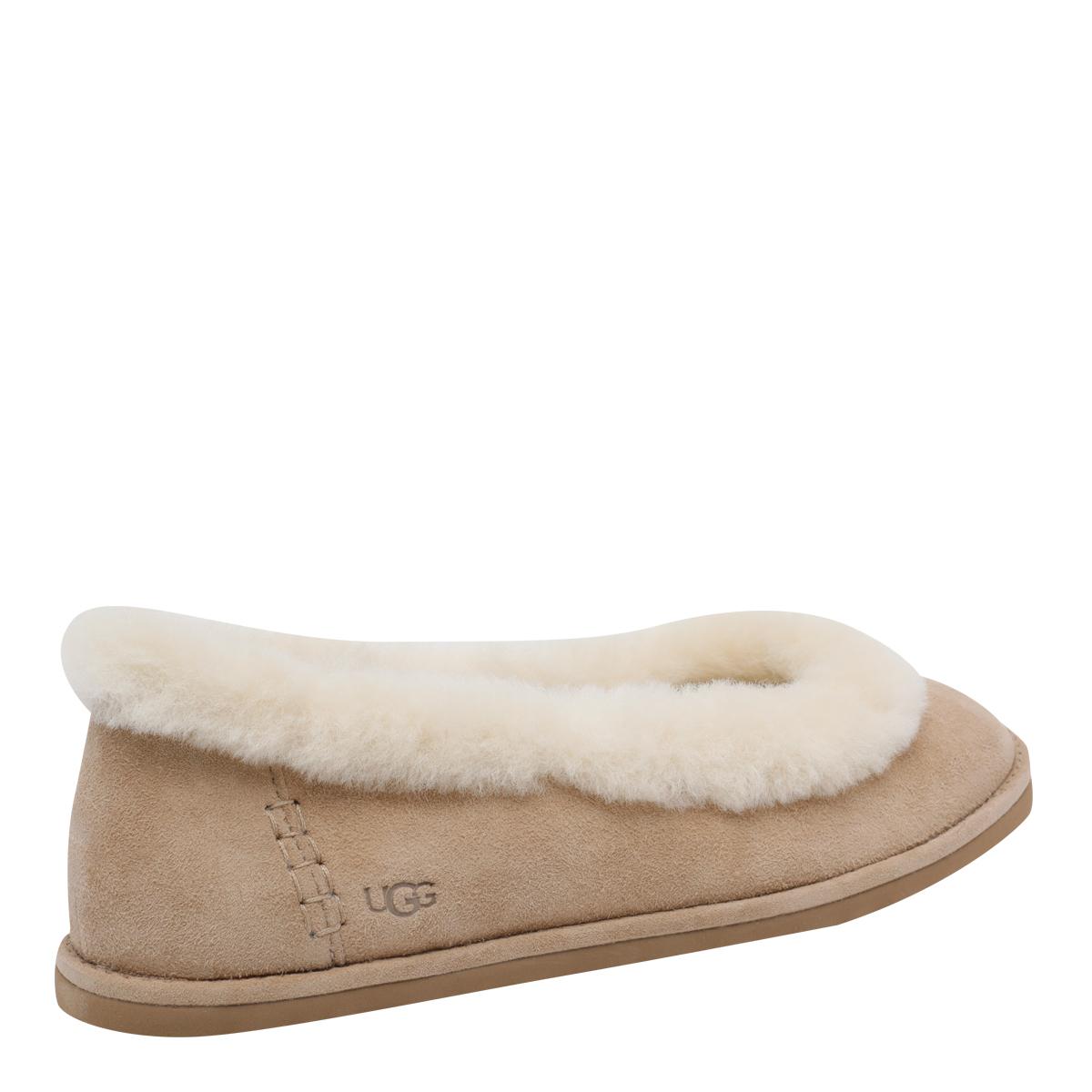 UGG W JEANIE FLUFF FLAT アグ バレエシューズ アグ UGG Jeanie Fluff Flat ジニー シープスキン (UGG/フラット