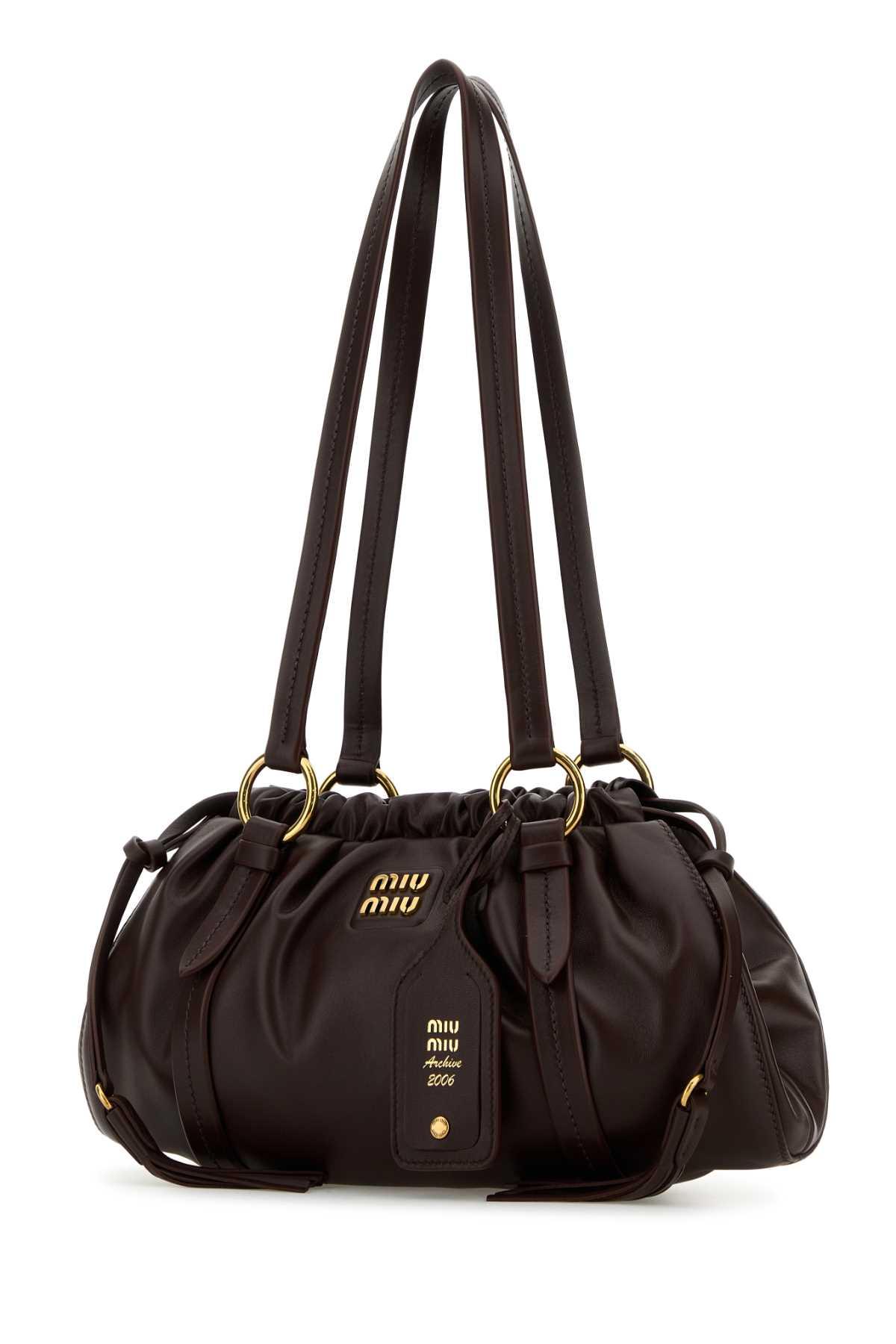 Miu Miu Nappa Leather Joie Shopping Bag in Black | Lyst