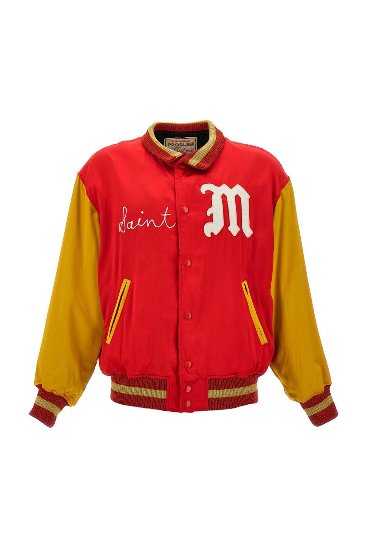 SAINT Mxxxxxx Varsity Bomber Jacket in Red for Men Lyst