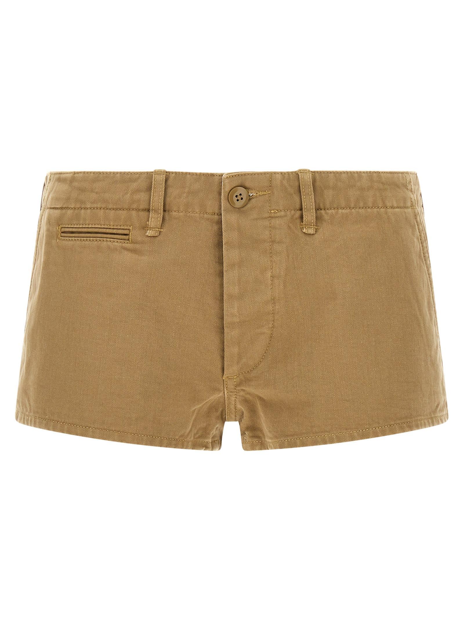 R13 Micro Cotton Shorts in Natural | Lyst