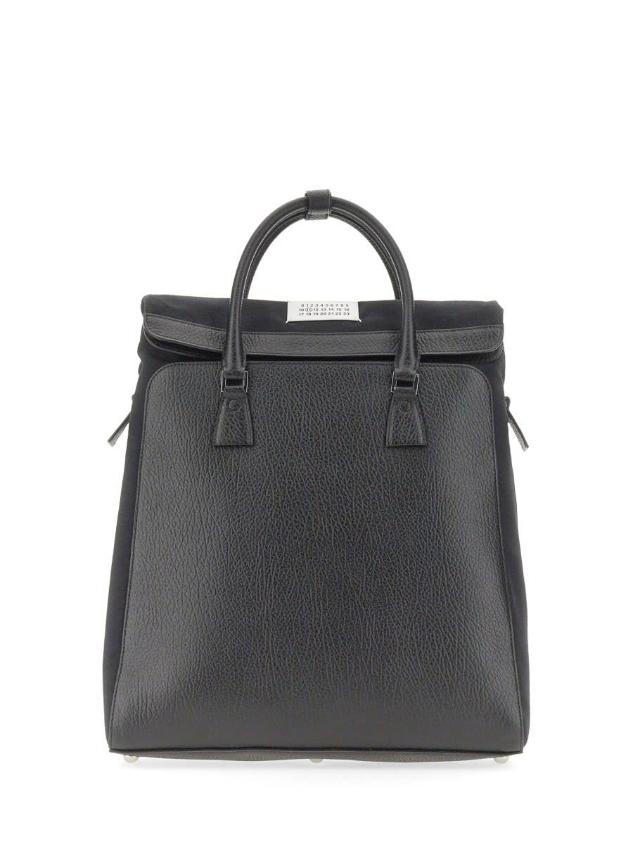 Maison Margiela: Black 5AC Daily Vertical Tote | SSENSE