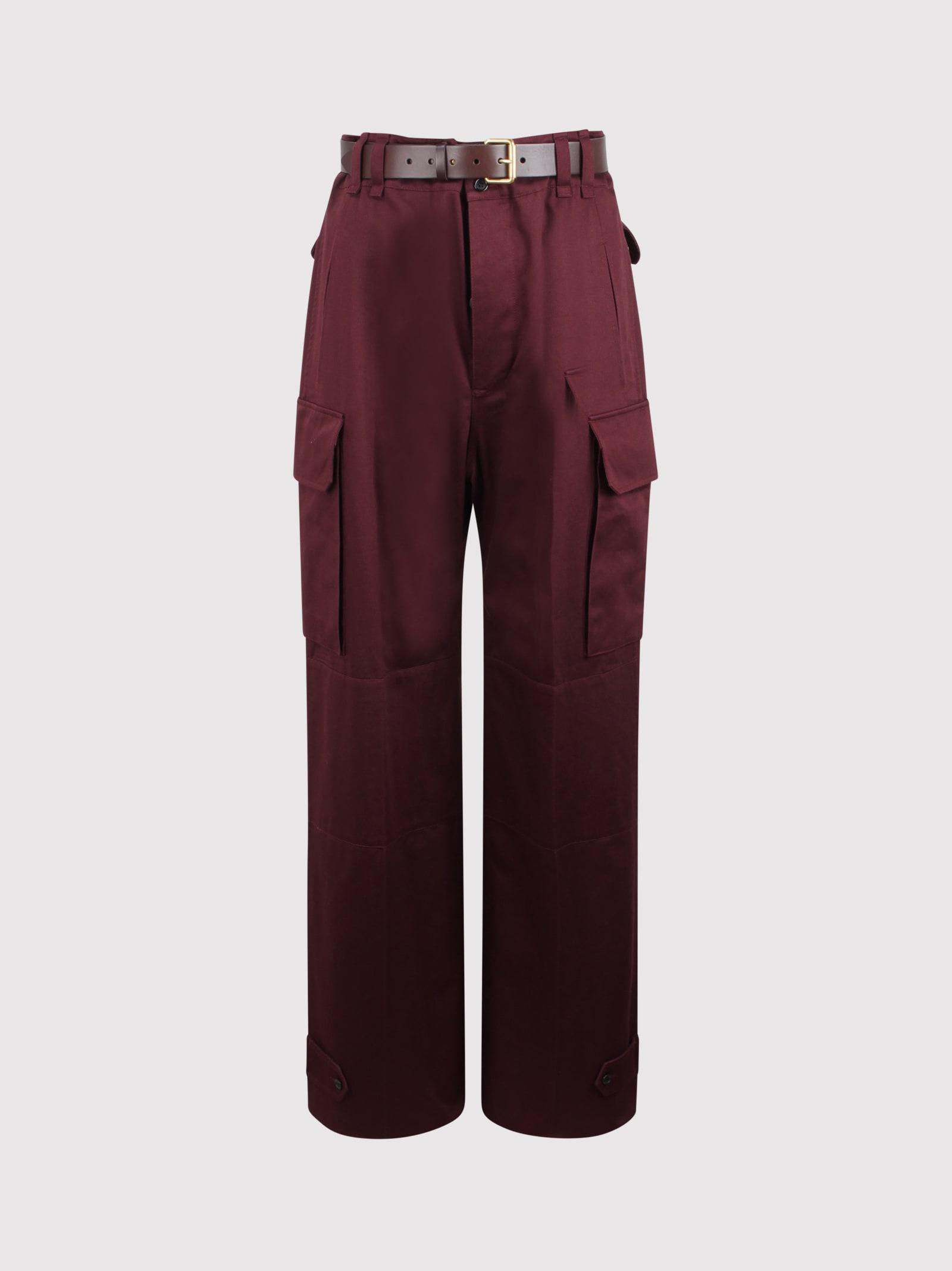 パンツ SAINT LAURENT TIZIANO RED COTTON PANT Red Saint Laurent Pants for Women | Lyst