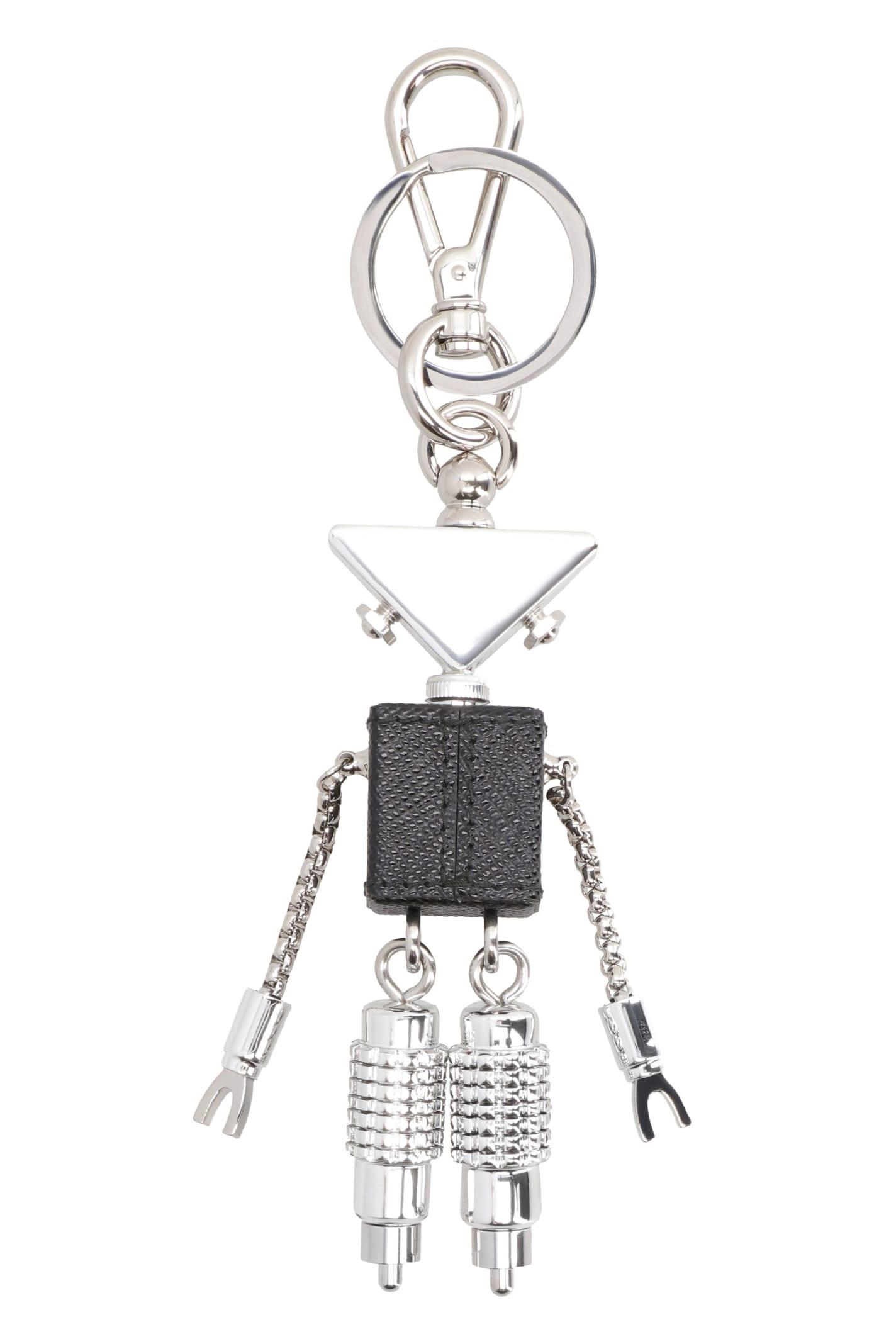 Prada Trick Robot Key Ring in Black for Men | Lyst