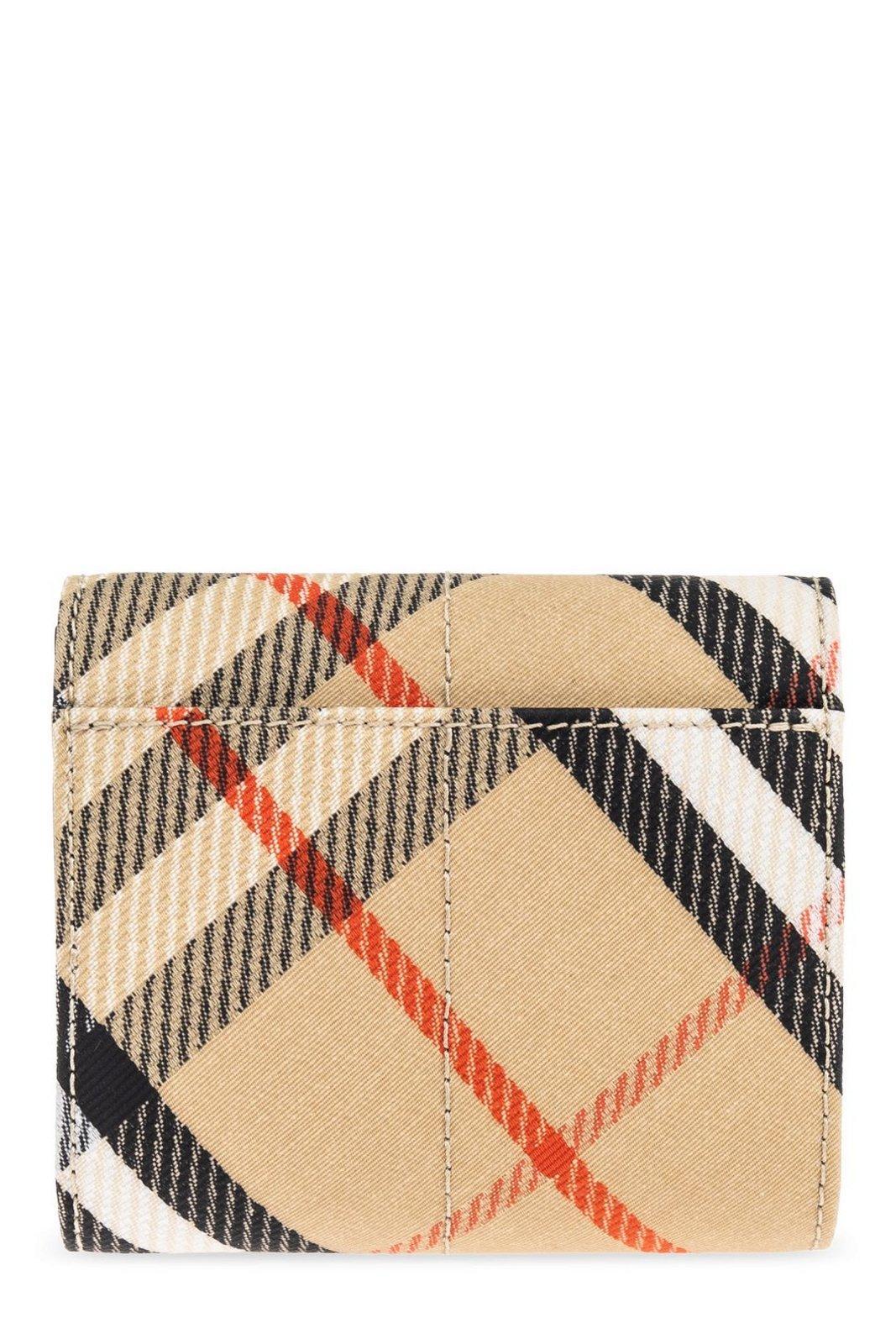 Burberry Vintage Check-Printed Snip Folded Wallet in Natural