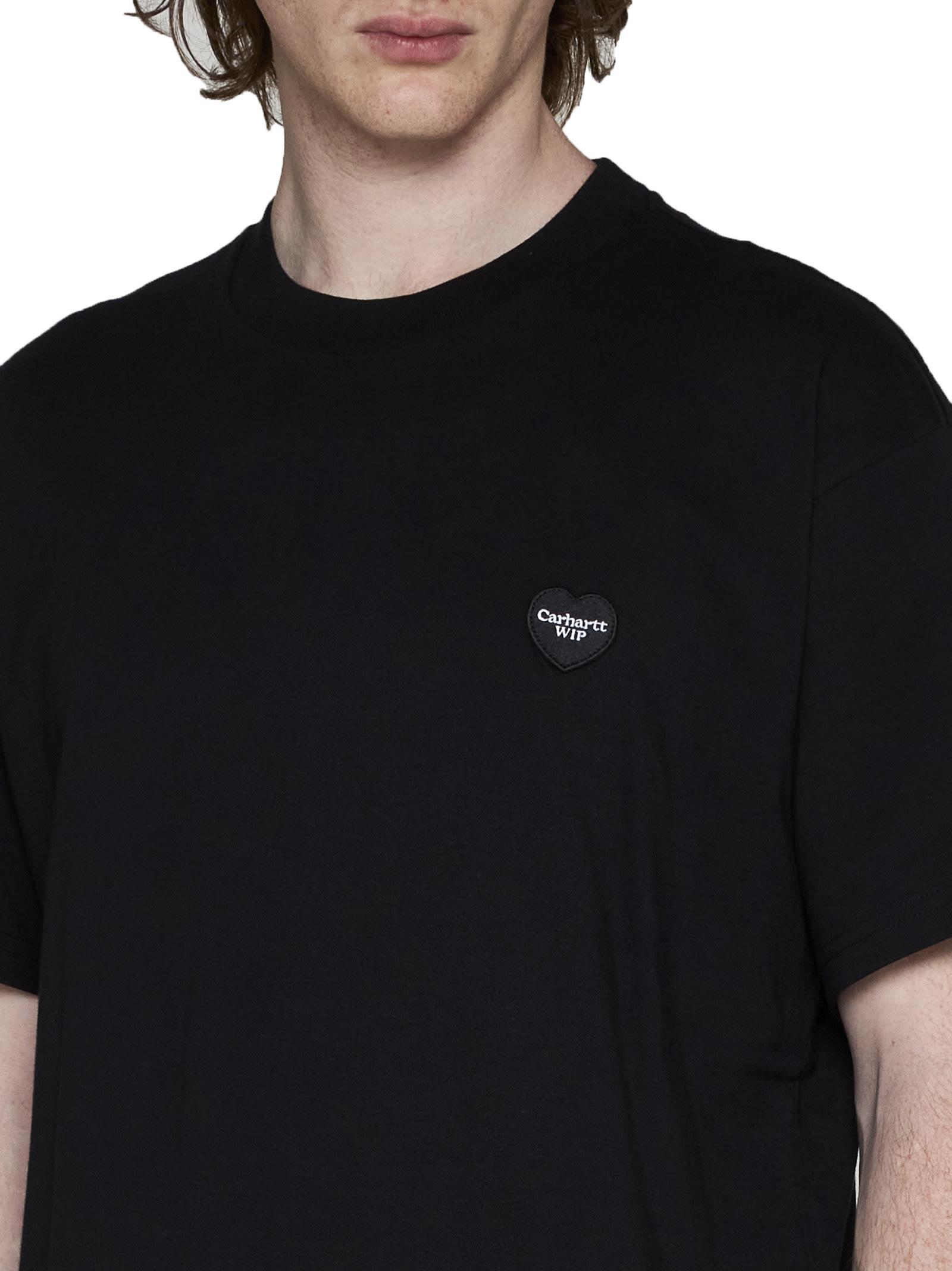 Carhartt WIP Double Heart Logo Cotton T-shirt in Black for Men | Lyst