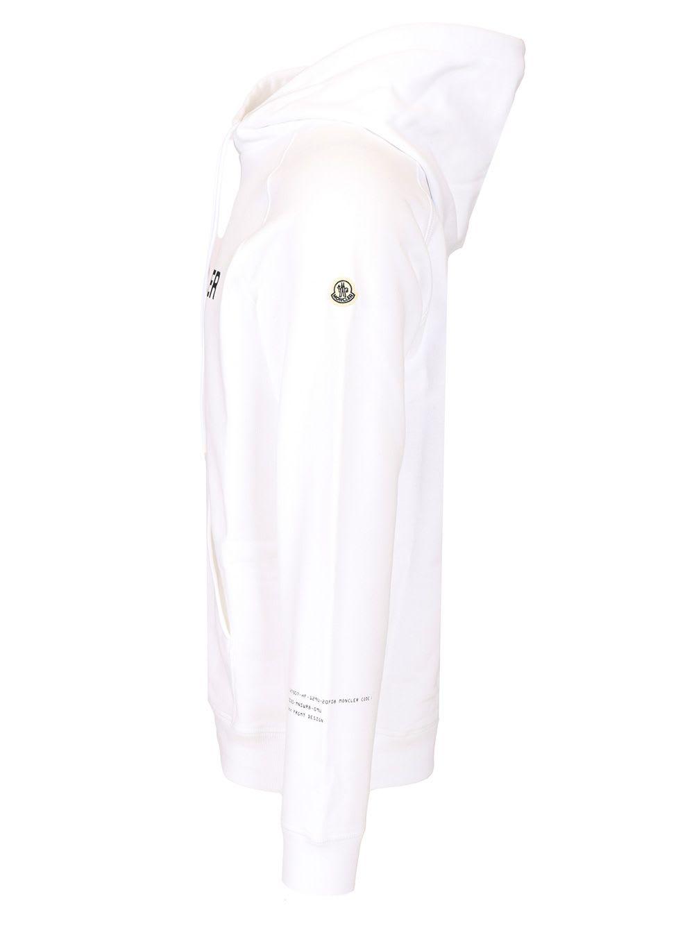 Moncler Genius Cartoon Logo Hoodie Sweatshirts in White for