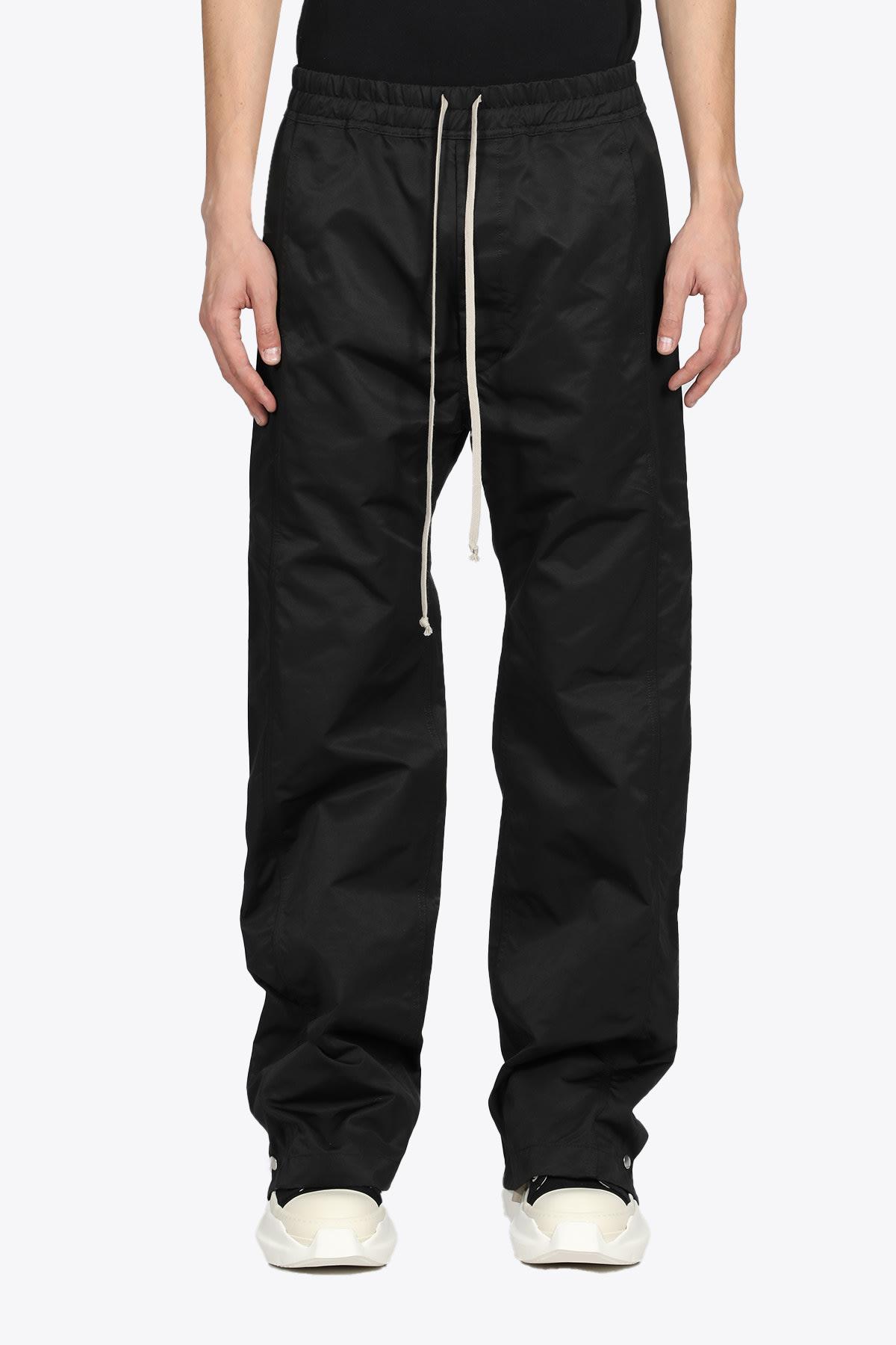 Rick Owens DRKSHDW Pusher Pant Black Nylon Pant With Side Metal