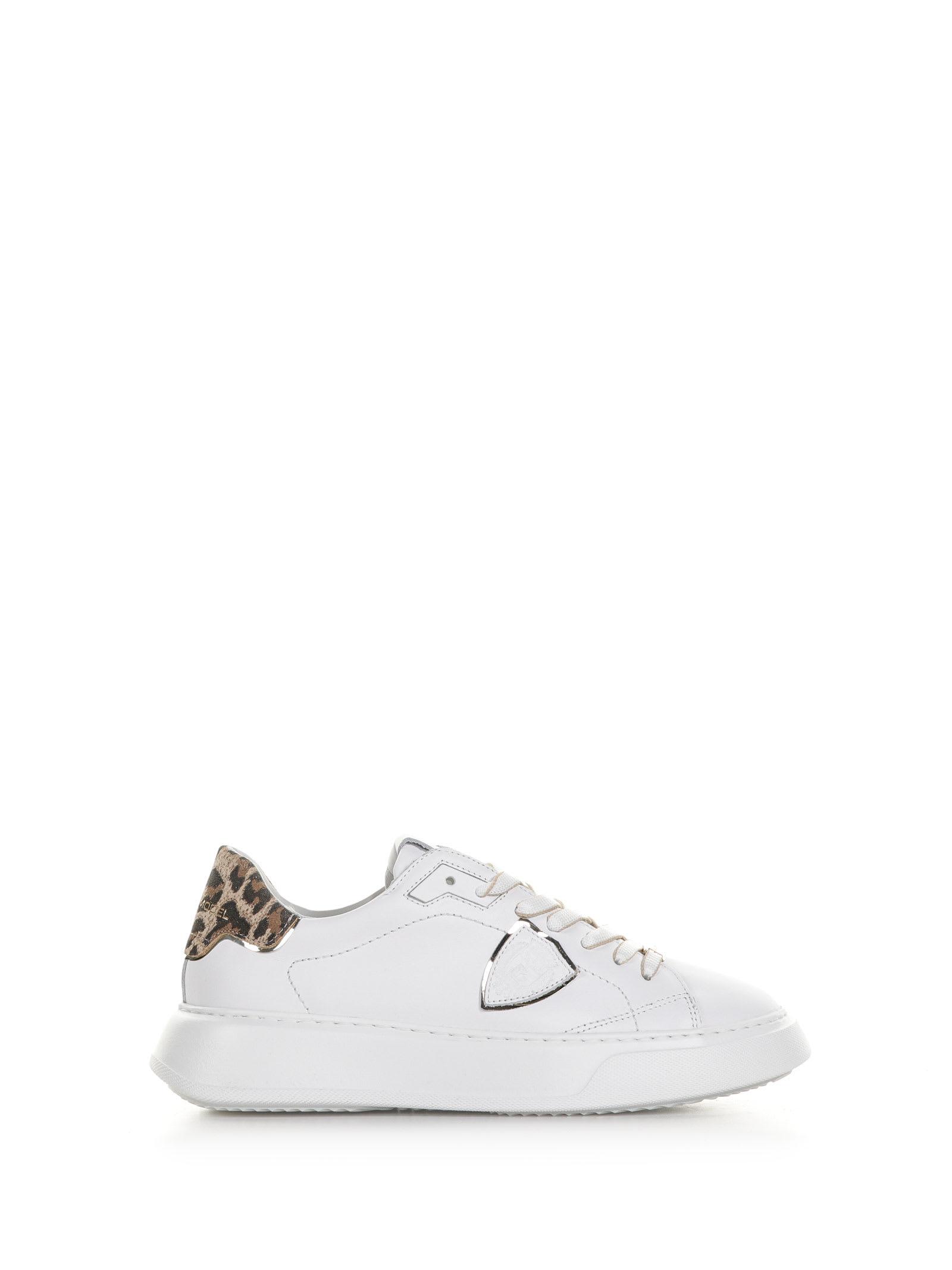 Philippe Model Spotted Low Temple Sneaker in White | Lyst