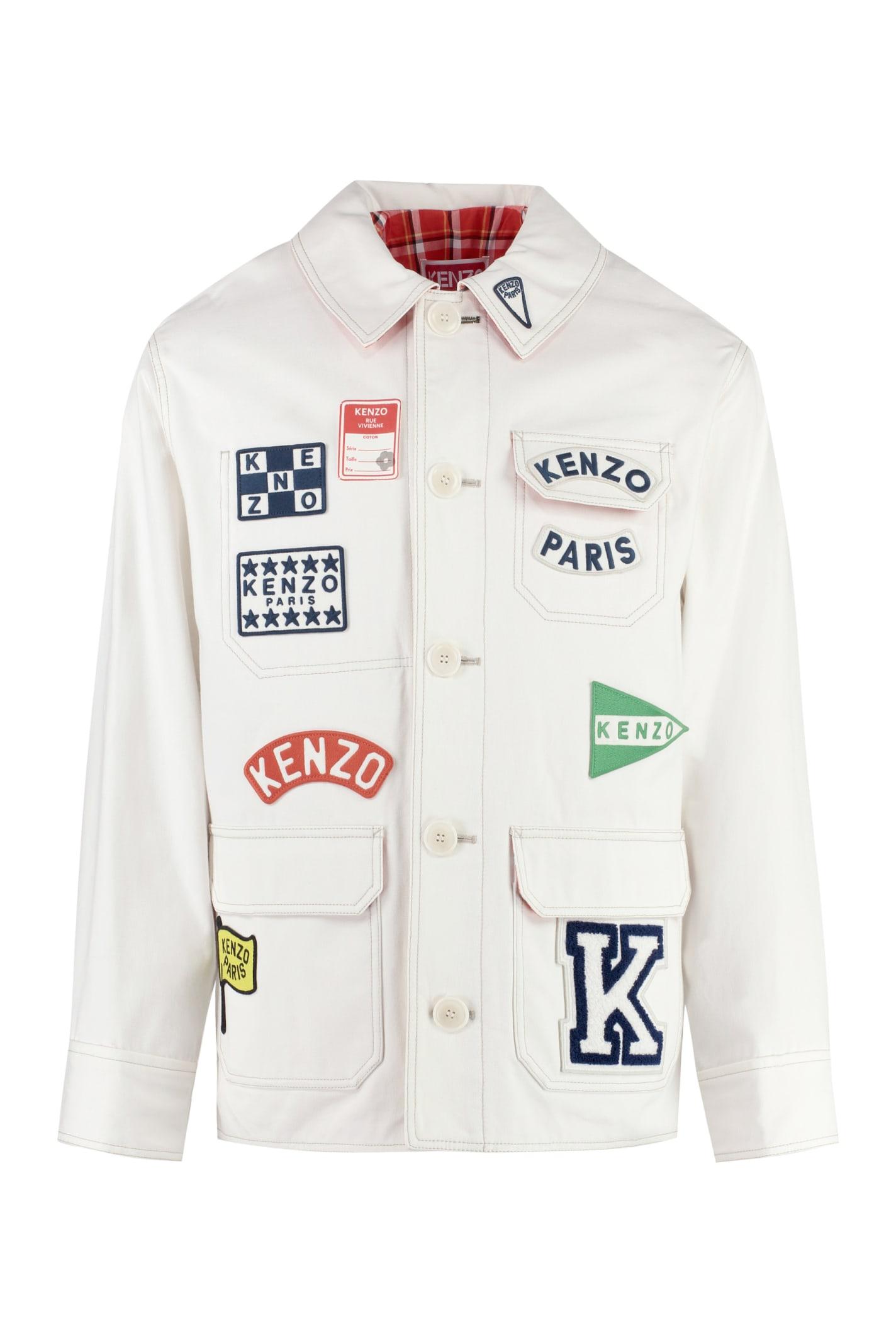 KENZO ' Sailor' Denim Jacket in White for Men
