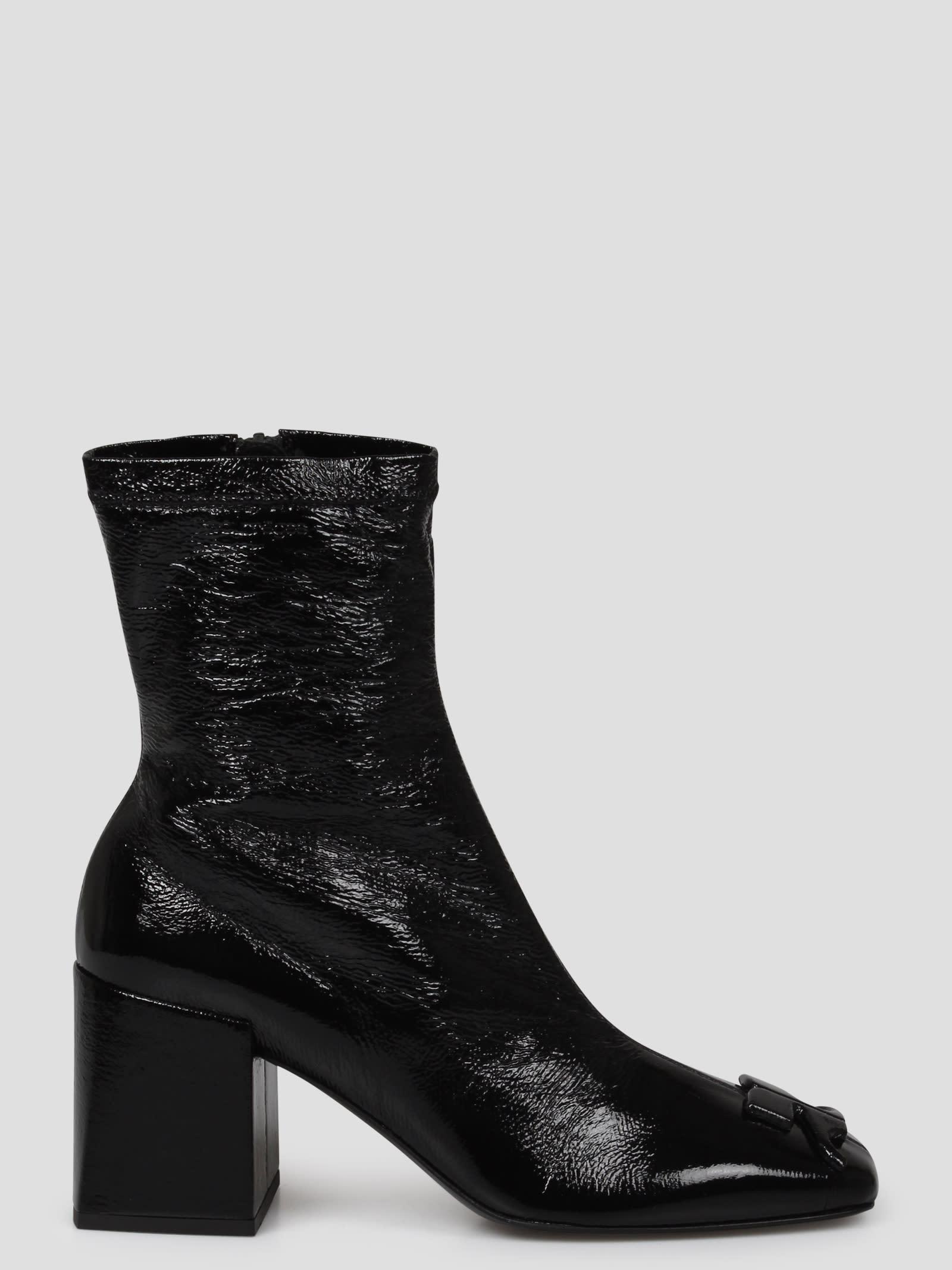 Courreges Heritage Vinyl Ankle Boots in Black Lyst