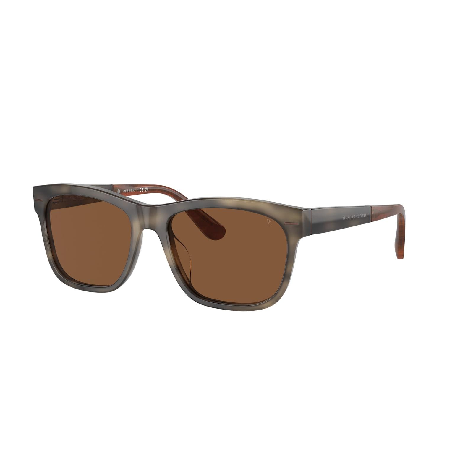 Lunettes De Soleil Brunello Cucinelli Paloma - Monture Titane Rectangulaire - Verres Cristal UV400 - Neuf Avec étiquettes