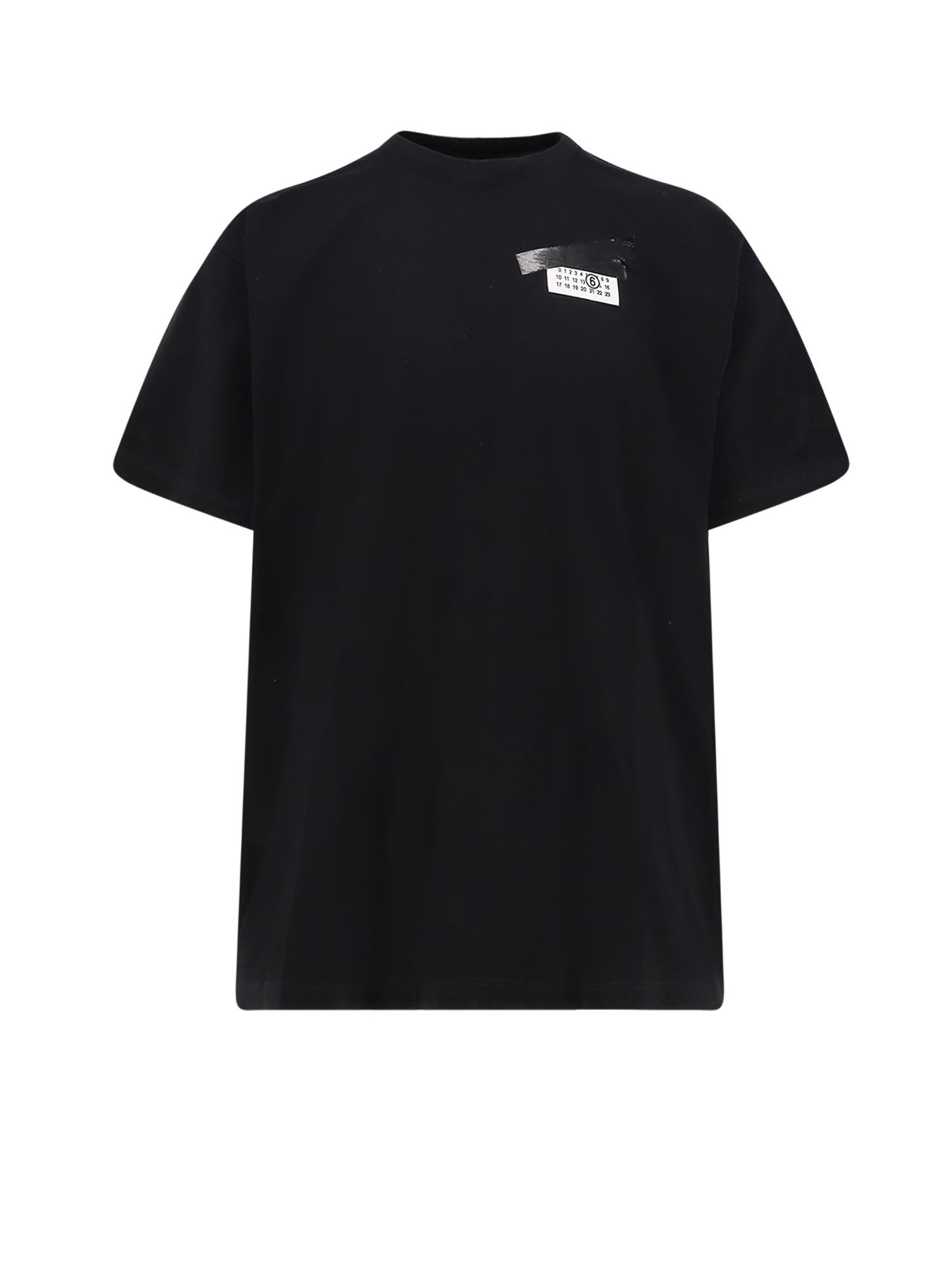 Tシャツ・カットソー Maison Margiela Cotton Oversized T-Shirt Maison Margiela Distressed Oversized Black Cotton T-Shirt