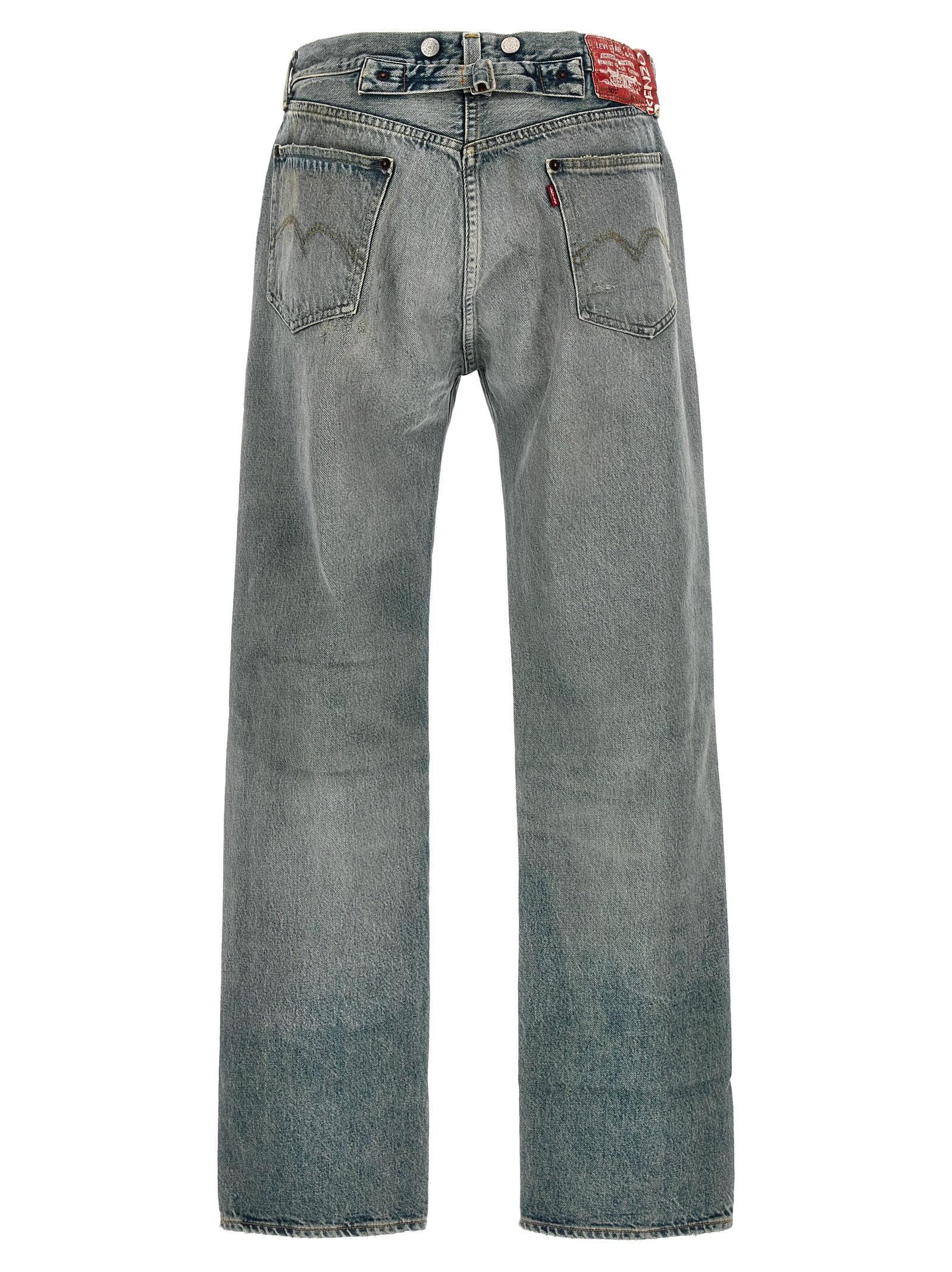 KENZO Levi'S 501 1933 Distressed Jeans Stone Dirty in Blue KENZO Levi'S 501 1933 Distressed Jeans Stone Dirty in Blue