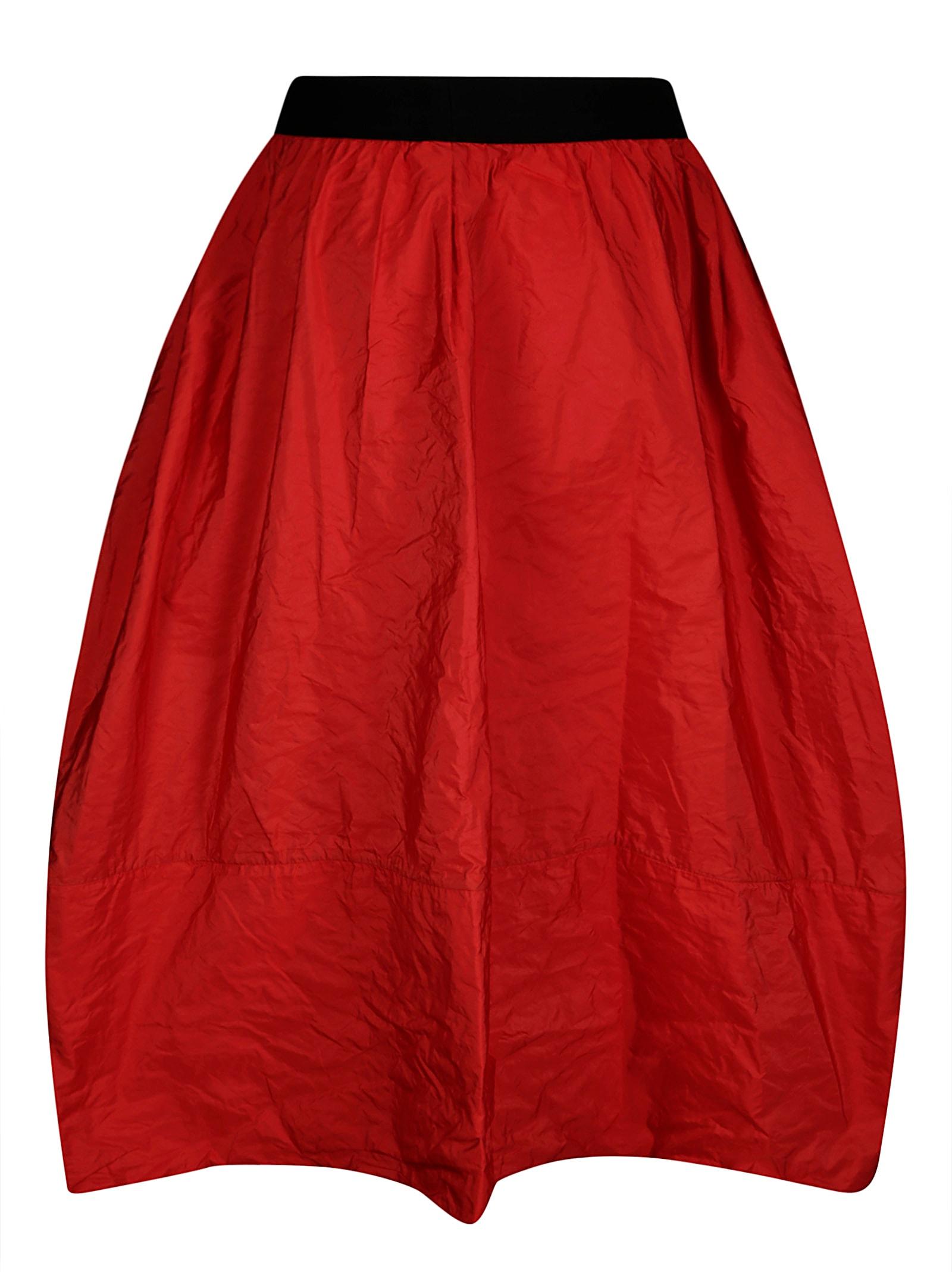 スカート Maria Calderara Maxi Side Slit Sequin Skirt With Taffeta Red Maria Calderara Skirts for Women | Lyst