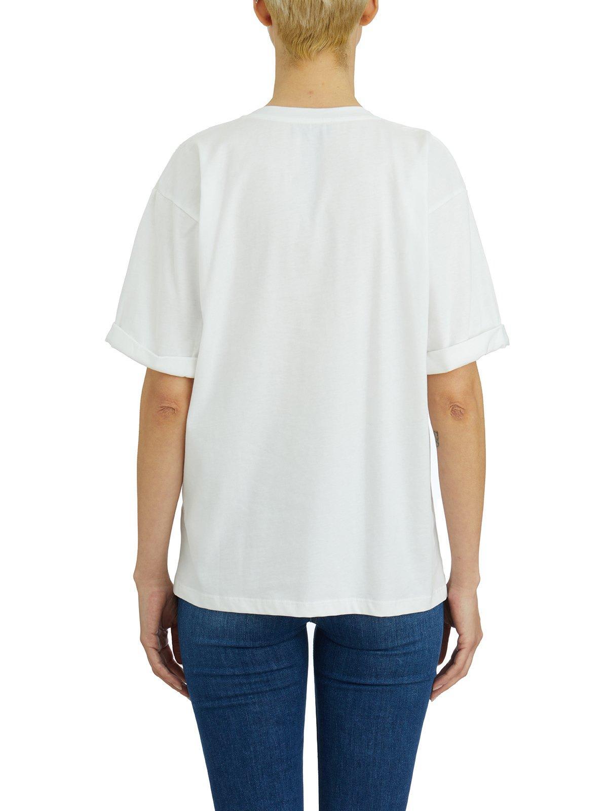 Tシャツ・カットソー ELISABETTA FRANCHI LOGO SHIRT Heavy cotton jersey T-shirt with logo | Elisabetta Franchi