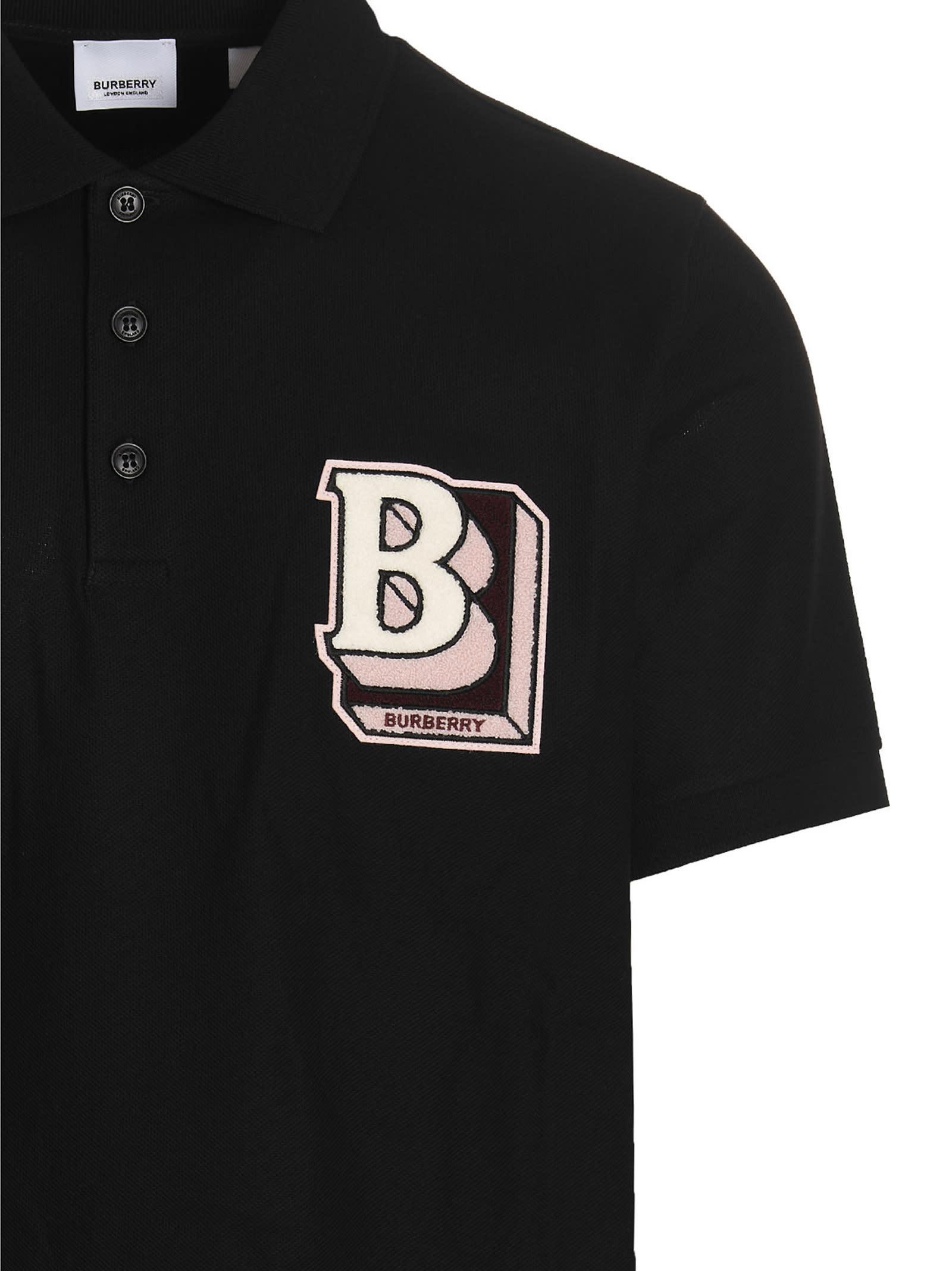 BURBERRY Piqué polo shirt EDDIE in dark blue