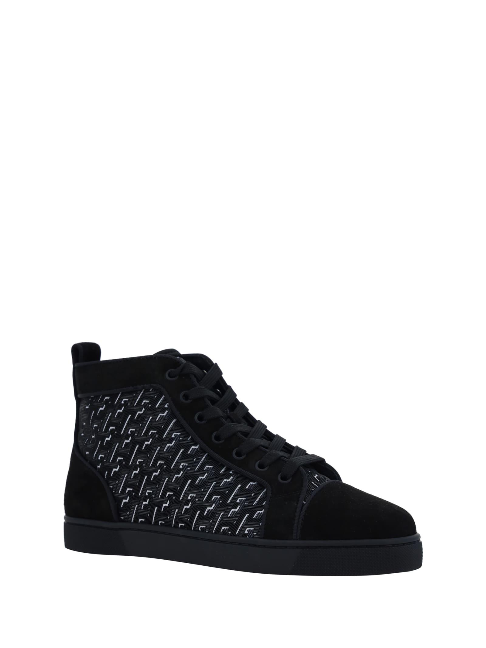 CHRISTIAN LOUBOUTIN Louis Orlato Rubber-Trimmed Mesh and Full